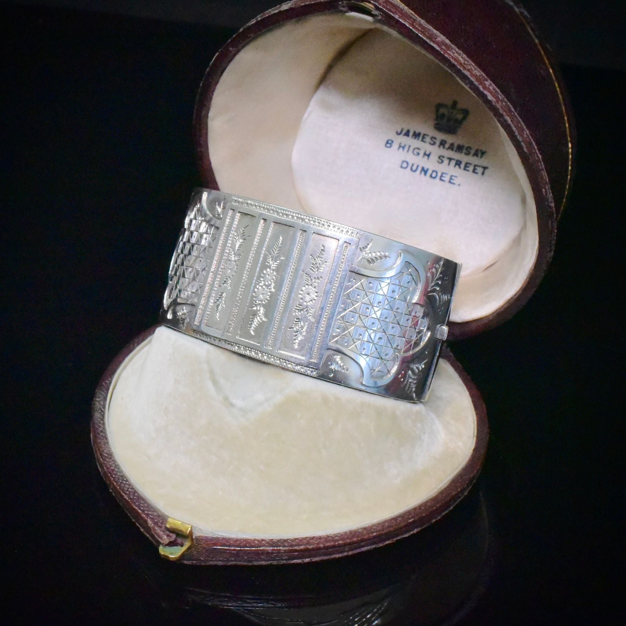 Stunning Antique Victorian Sterling Silver Bangle/Cuff - Birmingham 1882