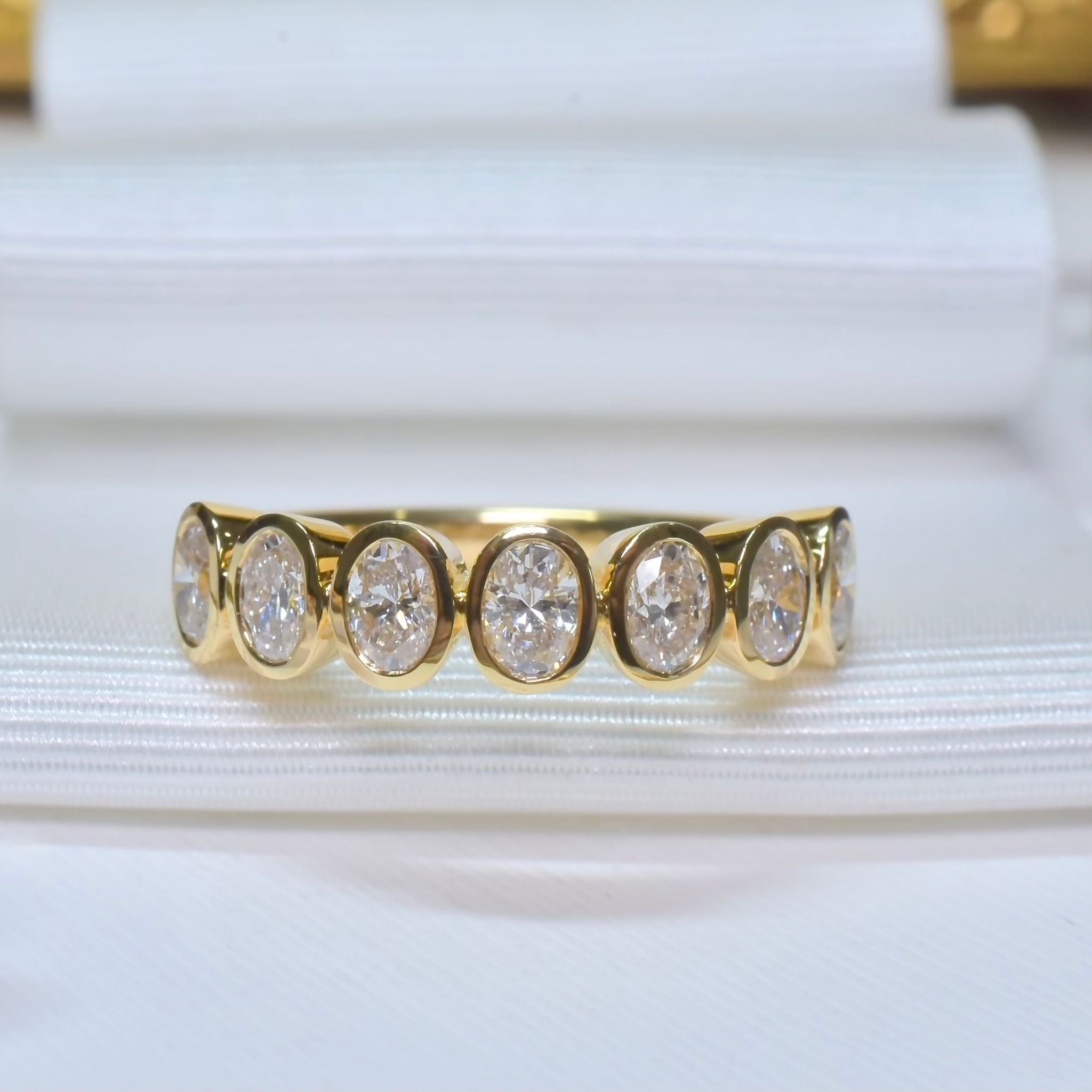 Superb Australian Designer 18ct Yellow Gold 1.05ct Diamond Half Hoop Ring By Paul Bram - Melbourne Independent Gemmological Valuation with Purchase $10,000 AUD
