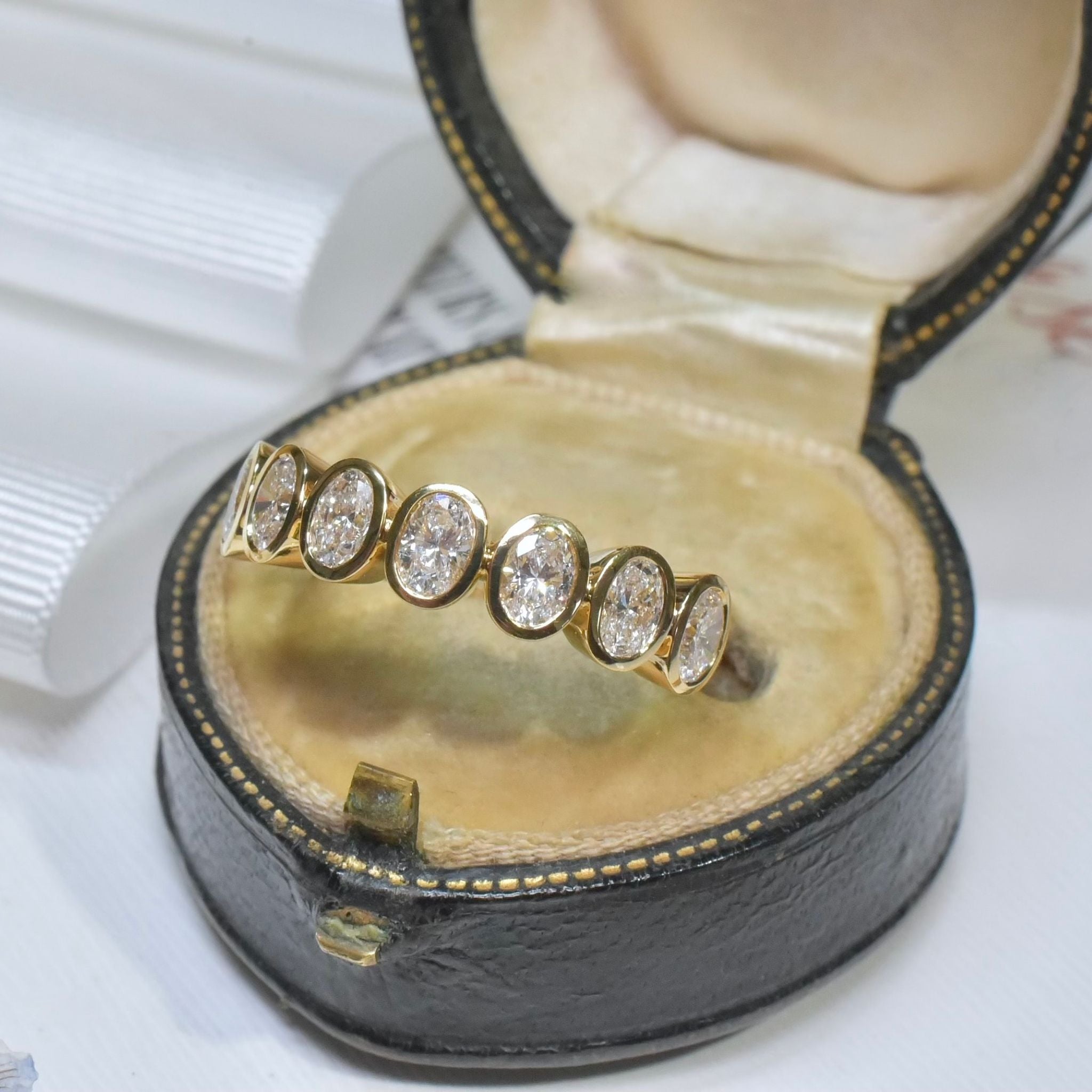 Superb Australian Designer 18ct Yellow Gold 1.05ct Diamond Half Hoop Ring By Paul Bram - Melbourne Independent Gemmological Valuation with Purchase $10,000 AUD