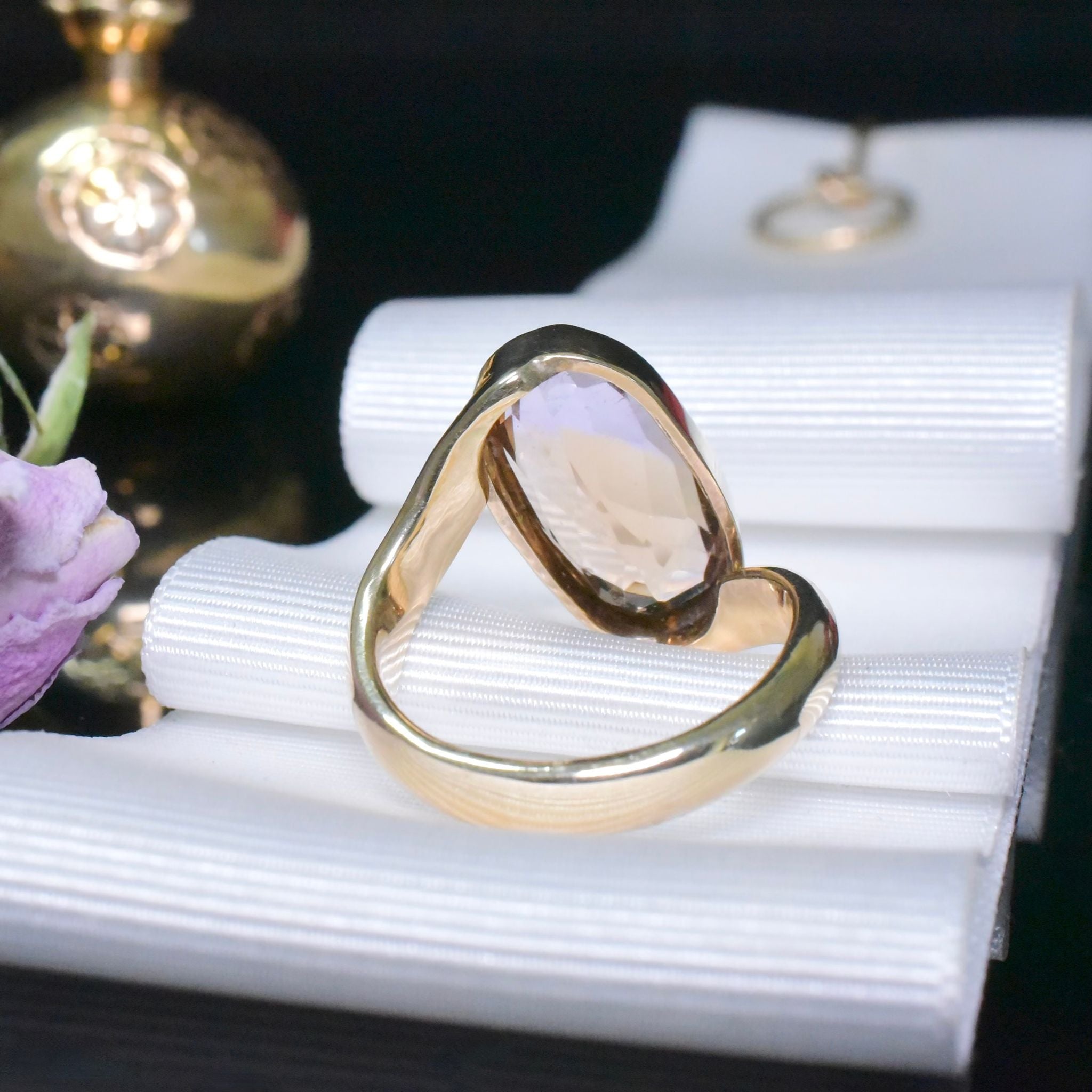 Fabulous 9ct Yellow Gold And Ametrine Ring - Sheffield 1998