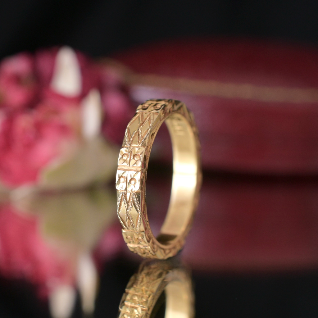 Vintage Australian 18ct Yellow Gold ‘Cherry Blossom’ Ring By ‘RODD’ circa 1950’s