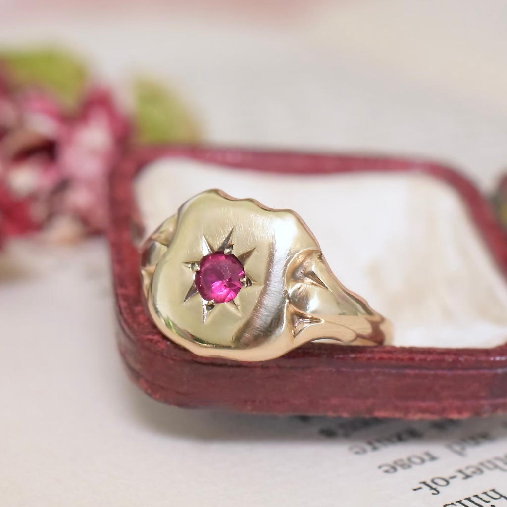 Vintage Australian 9ct Rose Gold Signet Ring By ‘RODD’