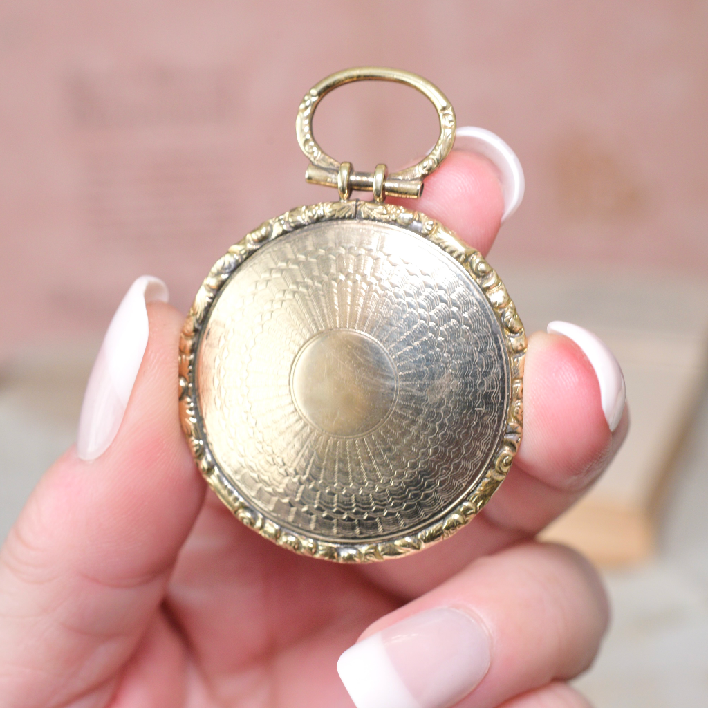 Antique Georgian Pinchbeck Half Hunter Locket Circa 1830’s