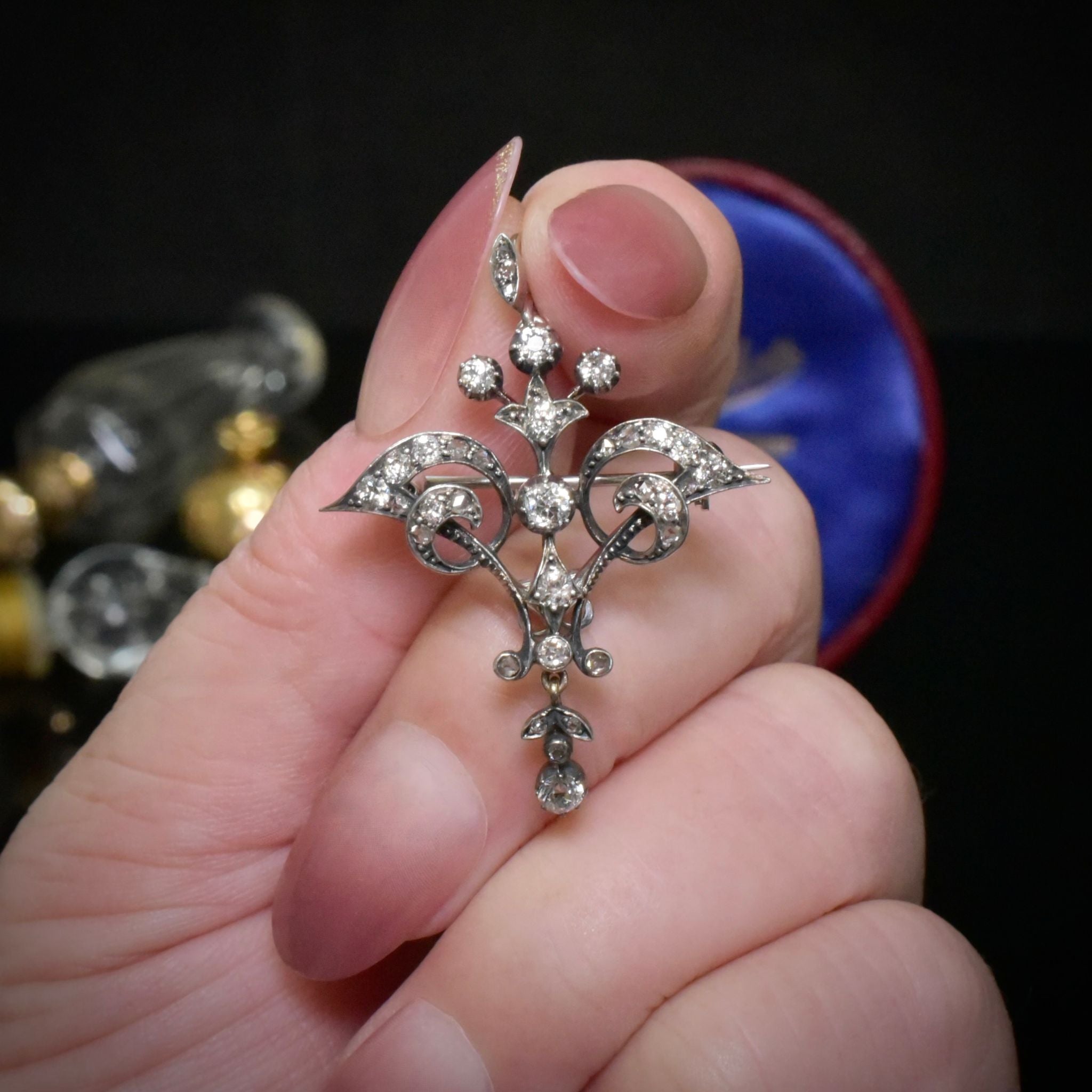 Outstanding Antique Edwardian 15ct Gold Combination Pendant / Brooch Circa 1901-1910