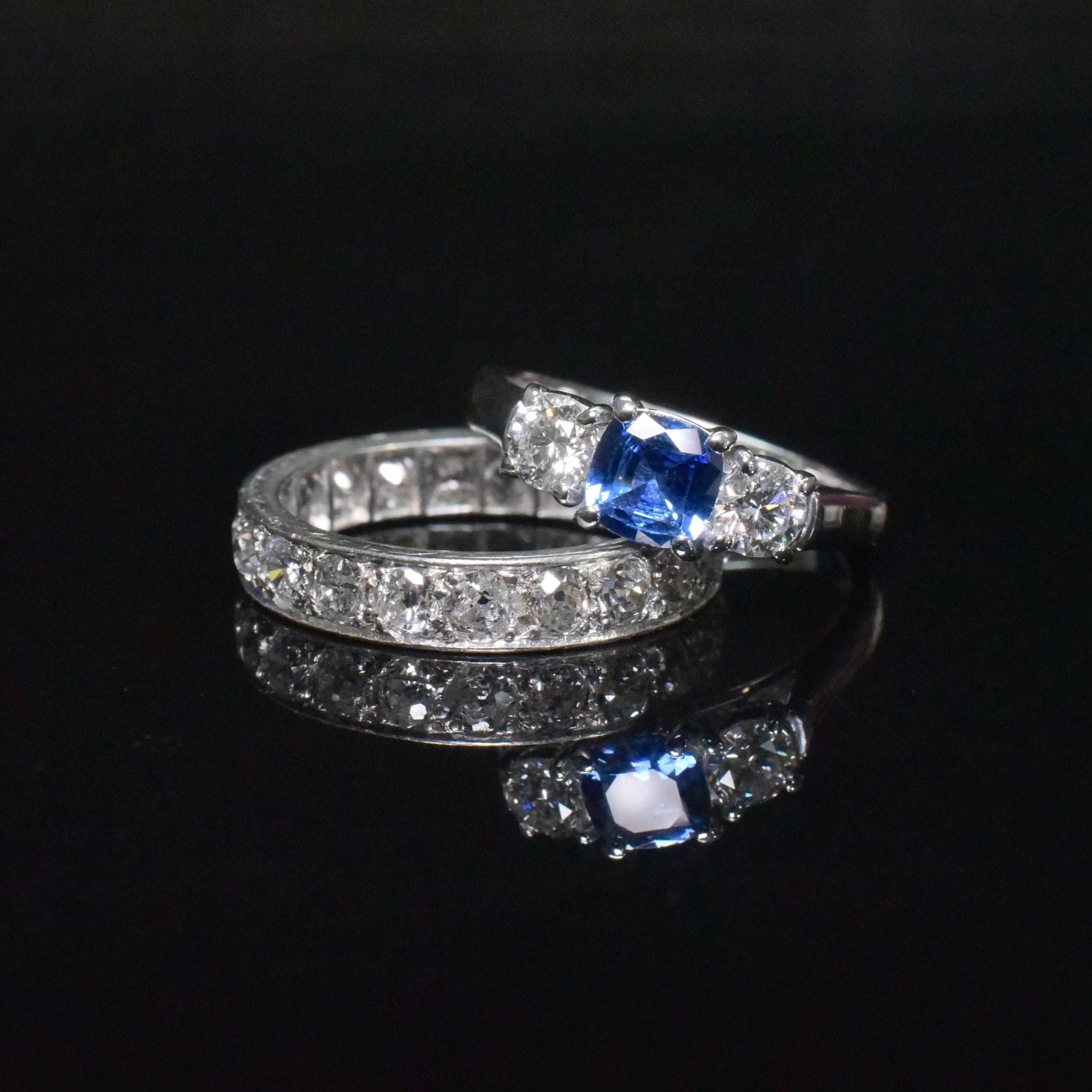 Superb Australian Designer 18ct White Gold, Platinum, Palladium Ceylon Sapphire Diamond Ring Included In Purchase NCJV Valuation For $9,200 AUD