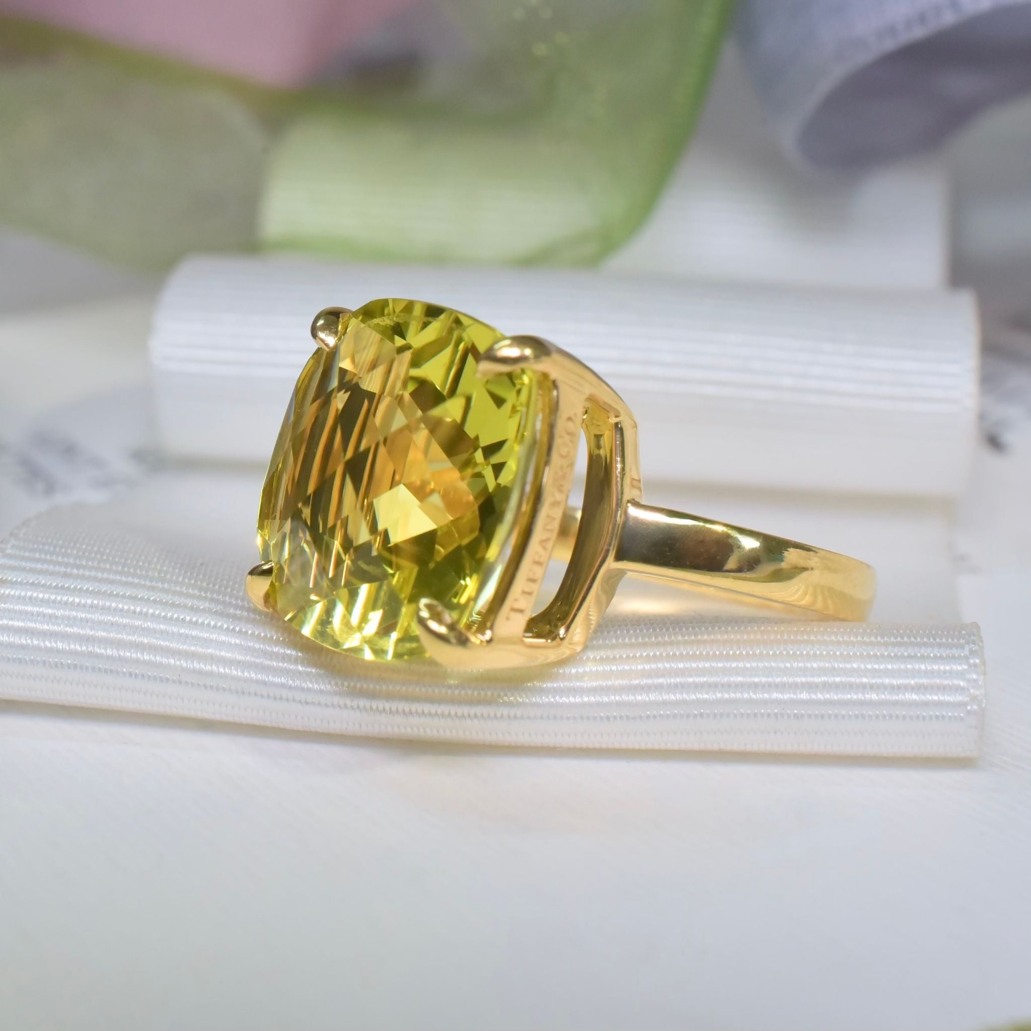 Superb Tiffany & Co. 18ct Yellow Gold ‘Sparklers’ Lemon Quartz Ring - New With Both Boxes