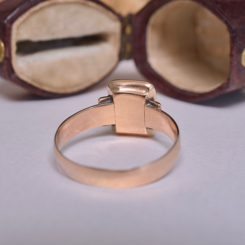 Antique Edwardian 10ct Rose Gold ‘Gold Bearing’ - Gold In Quartz Ring