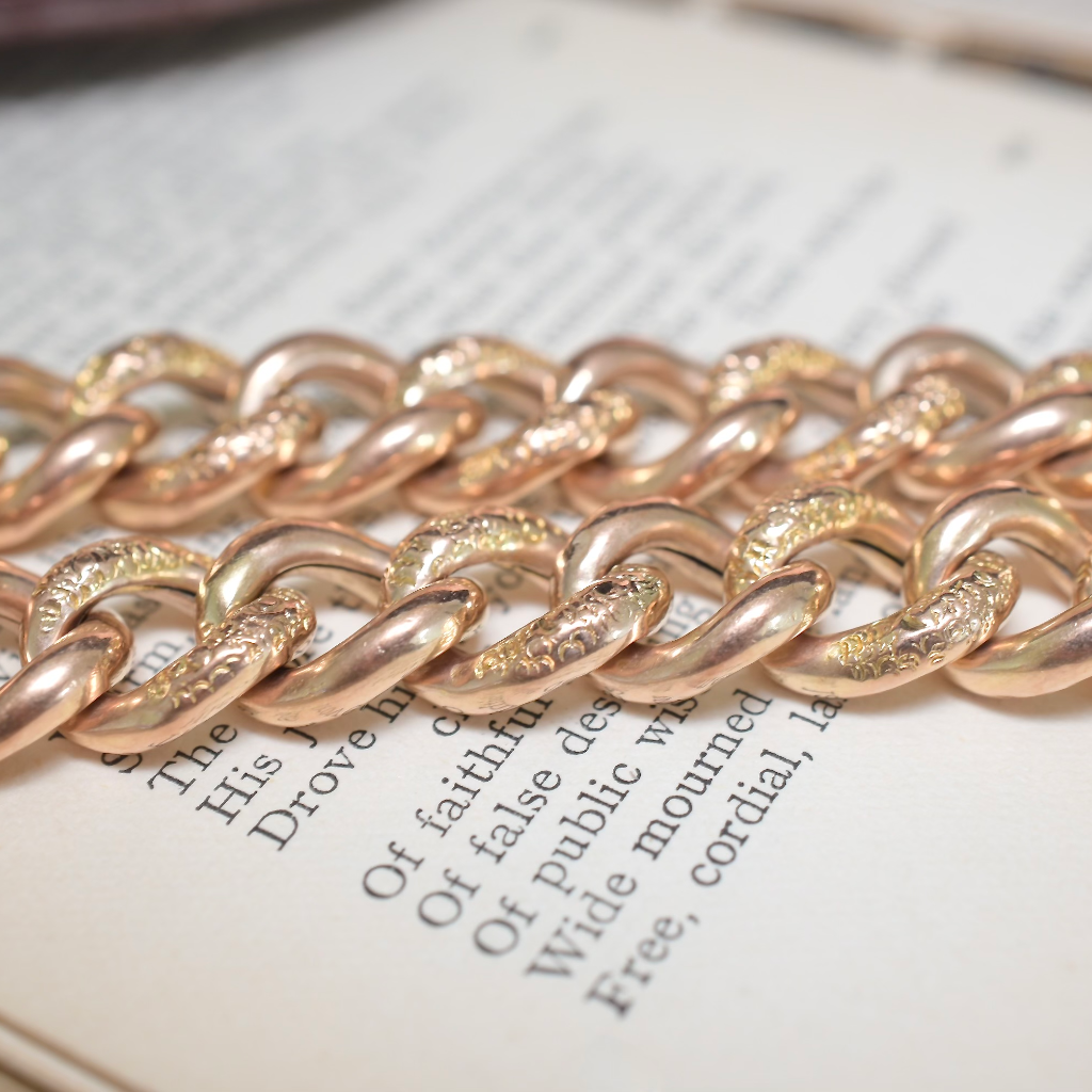Antique 9ct Rose Gold ‘Day And Night’ Bracelet Circa 1890-1910