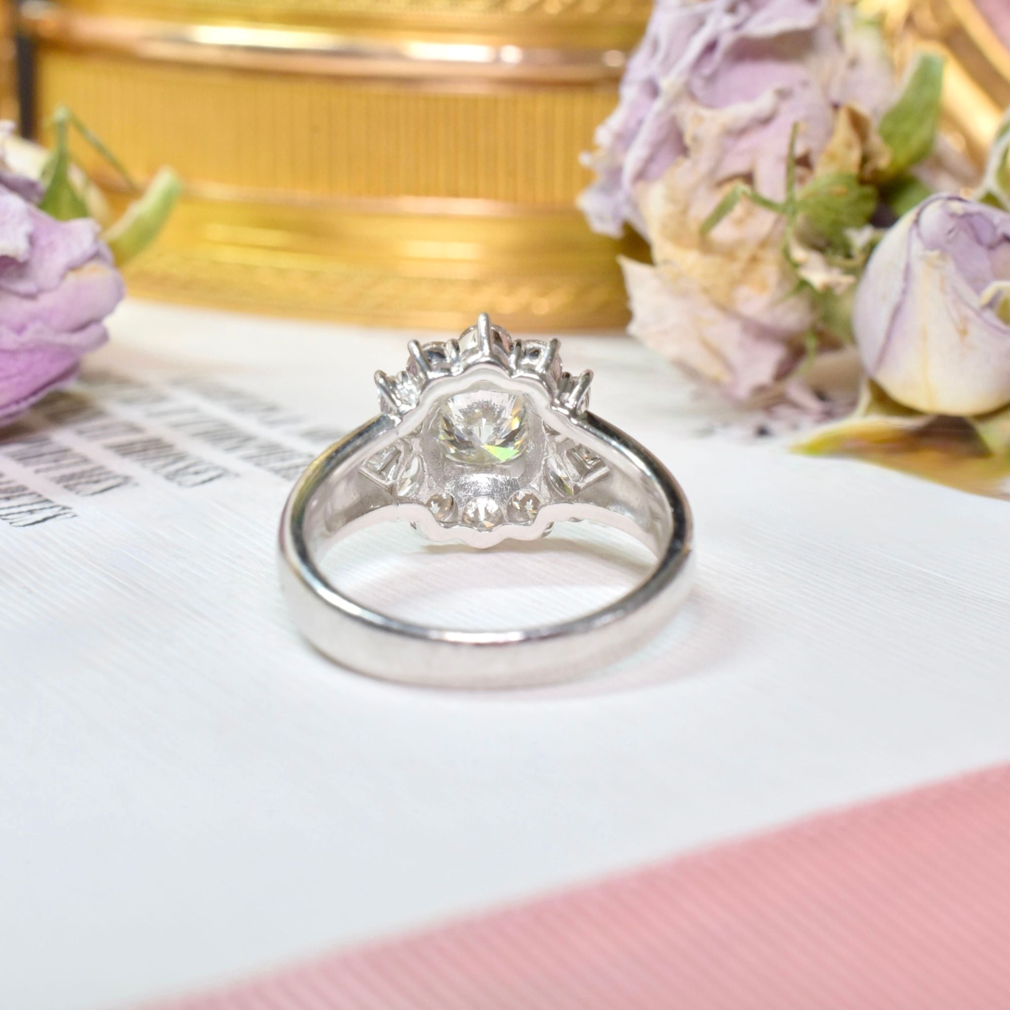 Superb Solid Platinum Diamond - 2.17ct - Daisy Style Cluster Ring Included In Purchase Valuation For $25,000 AUD
