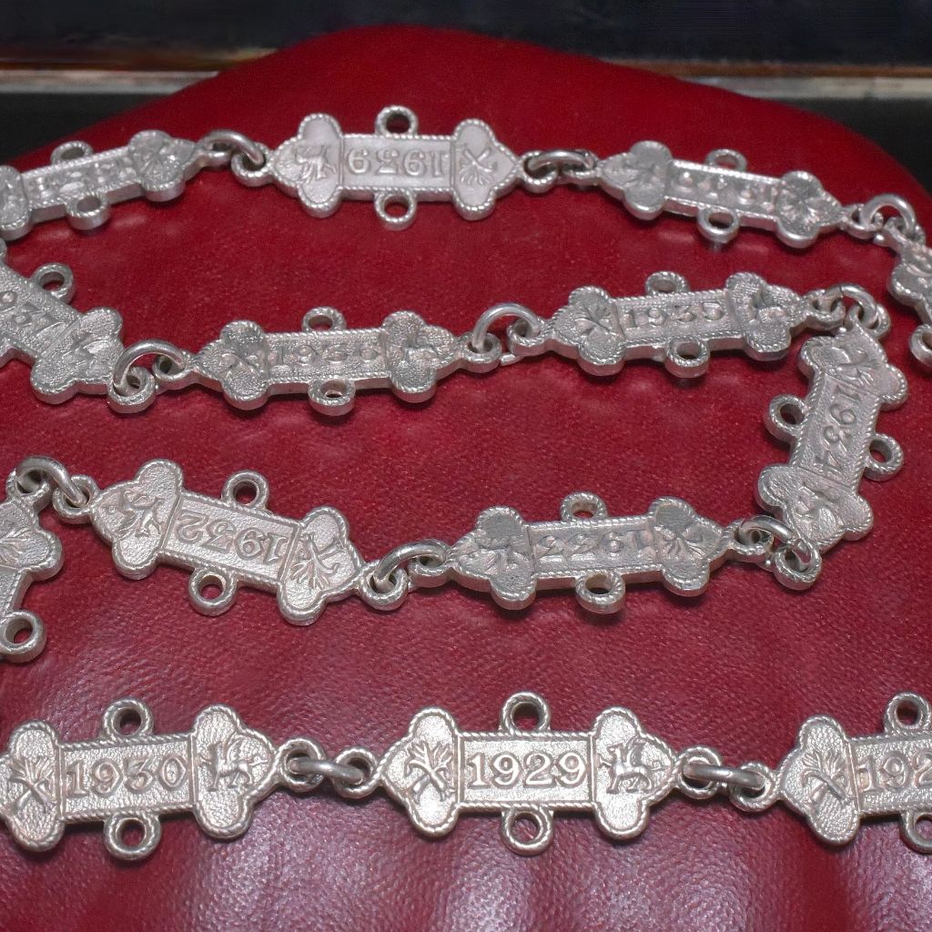 Antique Art Deco (To Retro) Sterling Silver St Johns Ambulance Association ‘Medal’ Necklace 1928-1941