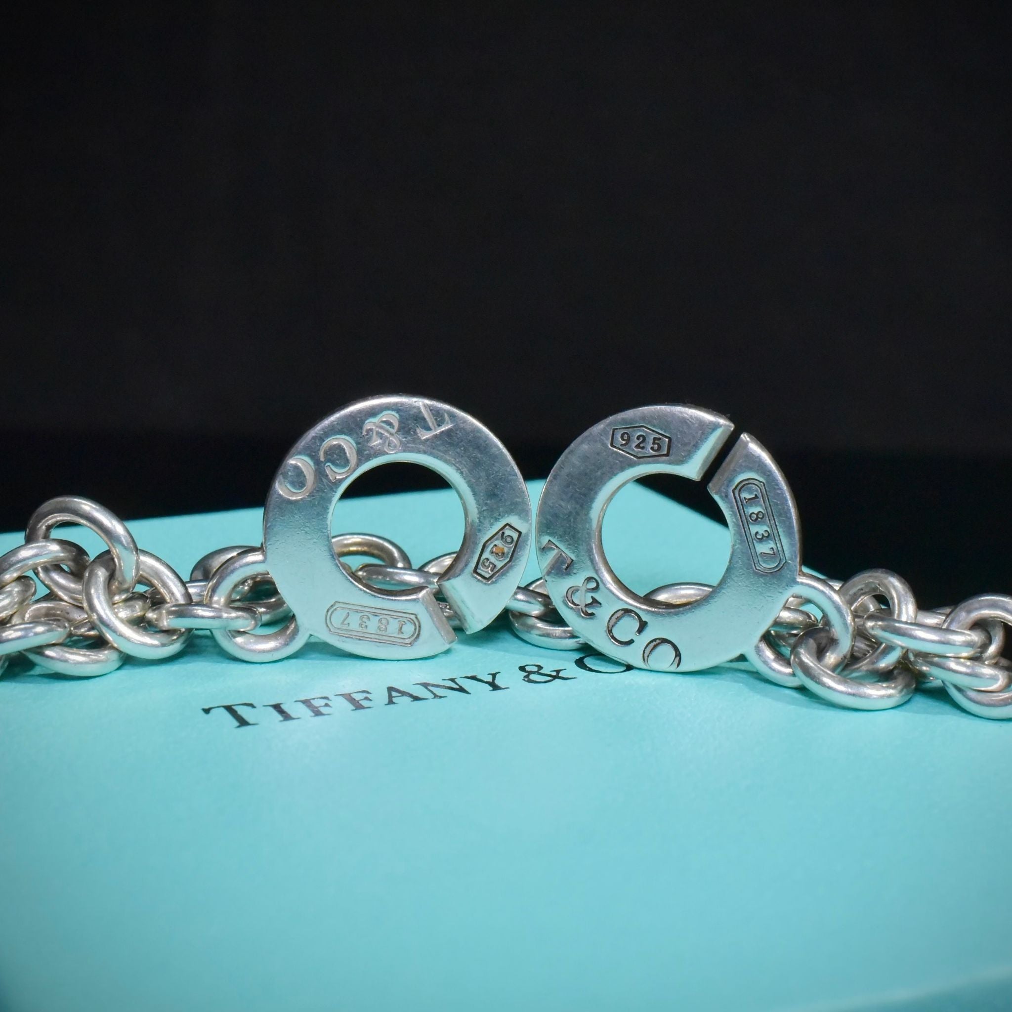 Contemporary Sterling Silver ‘1837’ TIFFANY & CO. Bracelet (Original pouch and box included)