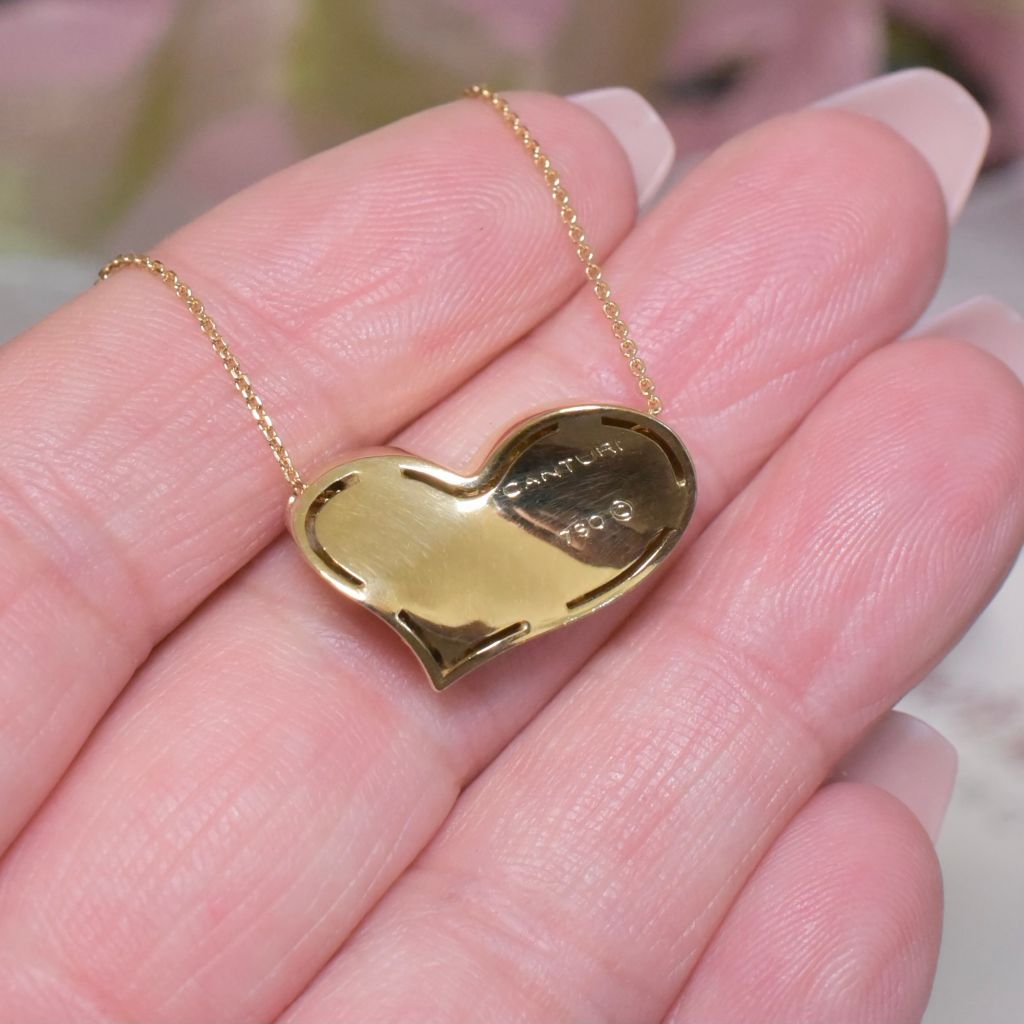 Contemporary Designer 18ct Yellow Gold ‘Canturi’ Odyssey Heart Pendant And Chain