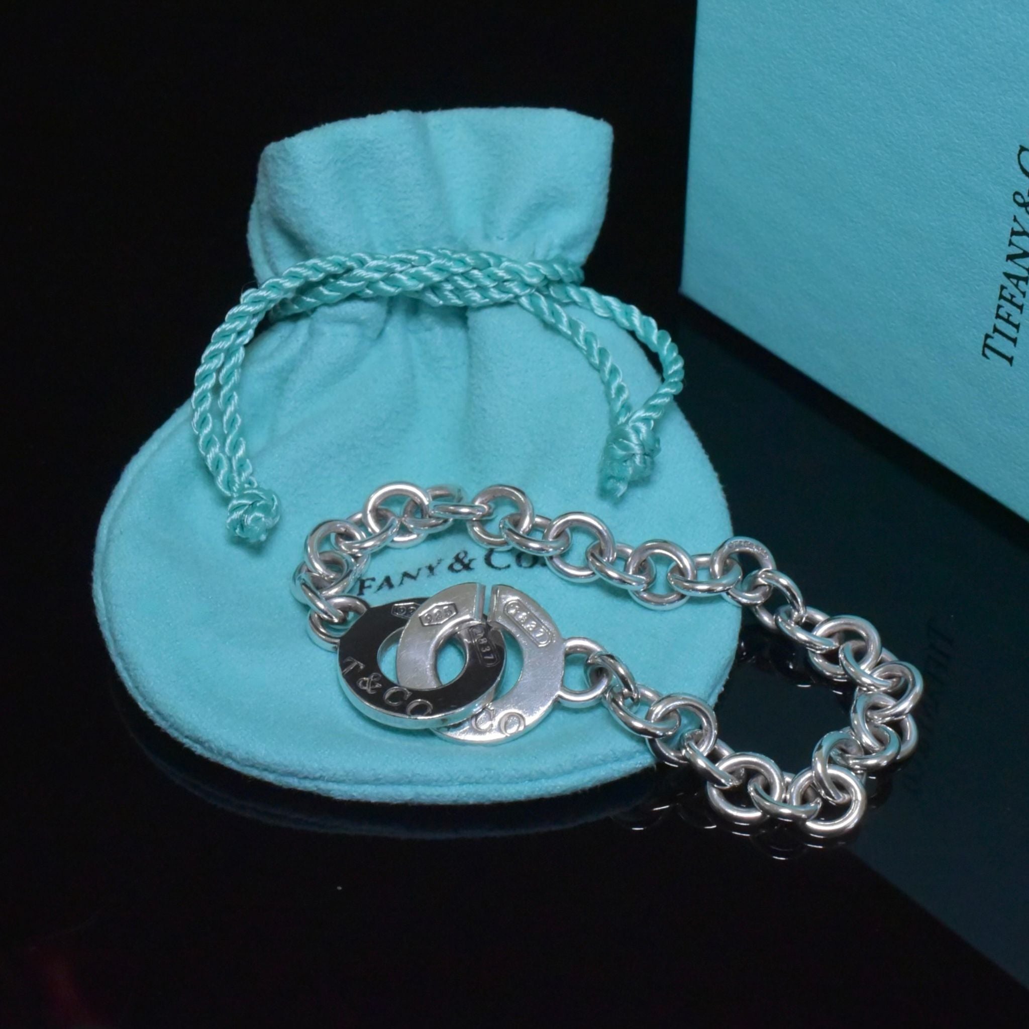 Contemporary Sterling Silver ‘1837’ TIFFANY & CO. Bracelet (Original pouch and box included)
