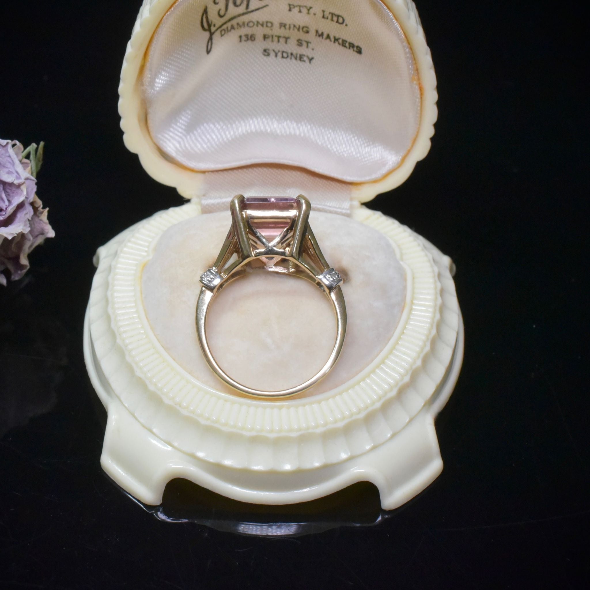 Modern 9ct Yellow Gold Ametrine And Diamond Ring