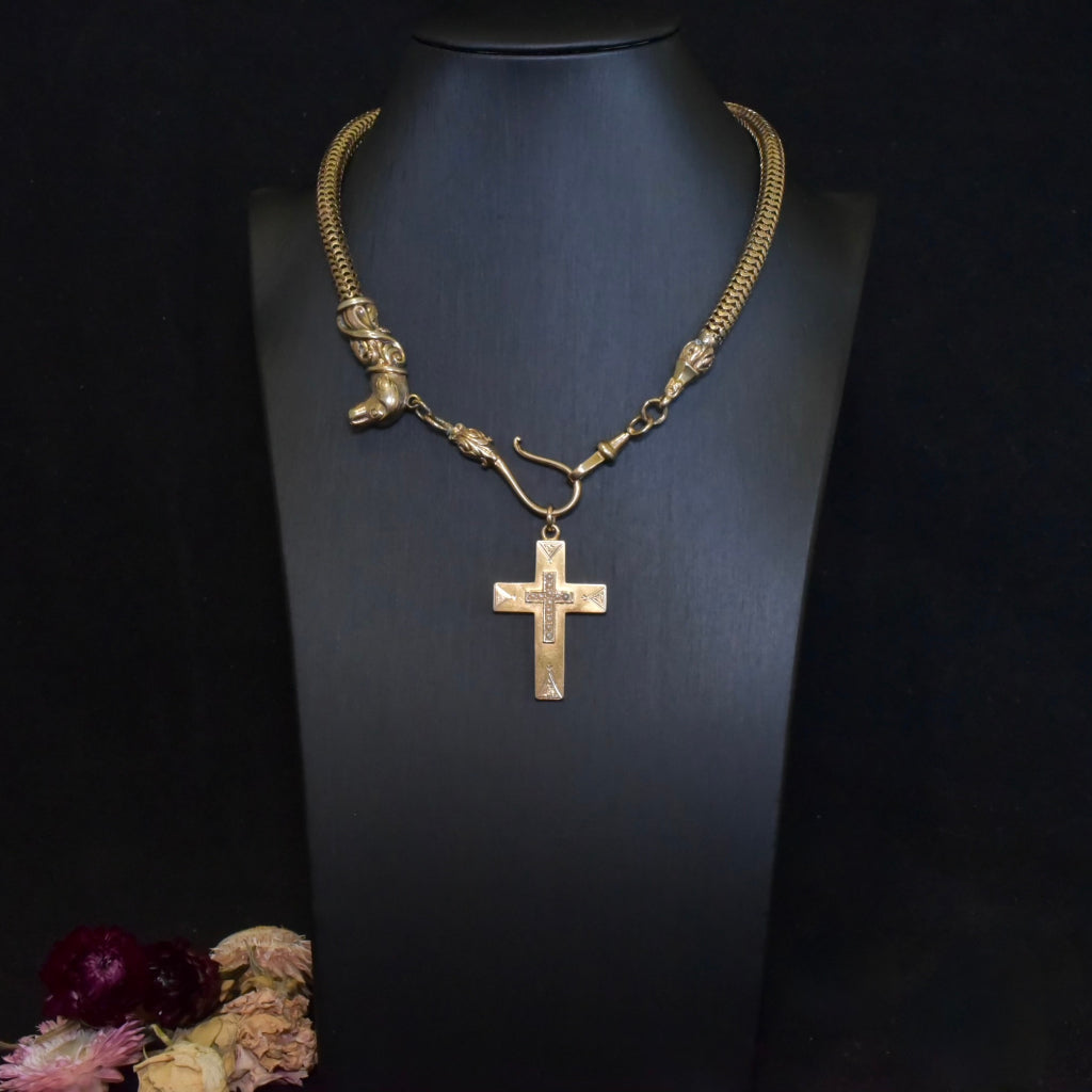 Superb Antique Australian 15ct Gold Cross - Willis and Sons - Circa 1910