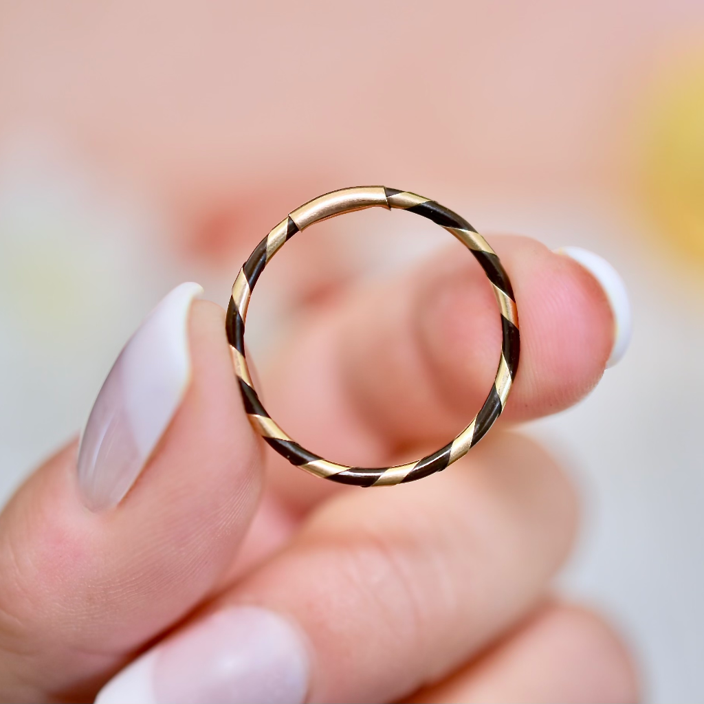 Antique 15ct Yellow Gold Elephant Hair Ring Circa 1900