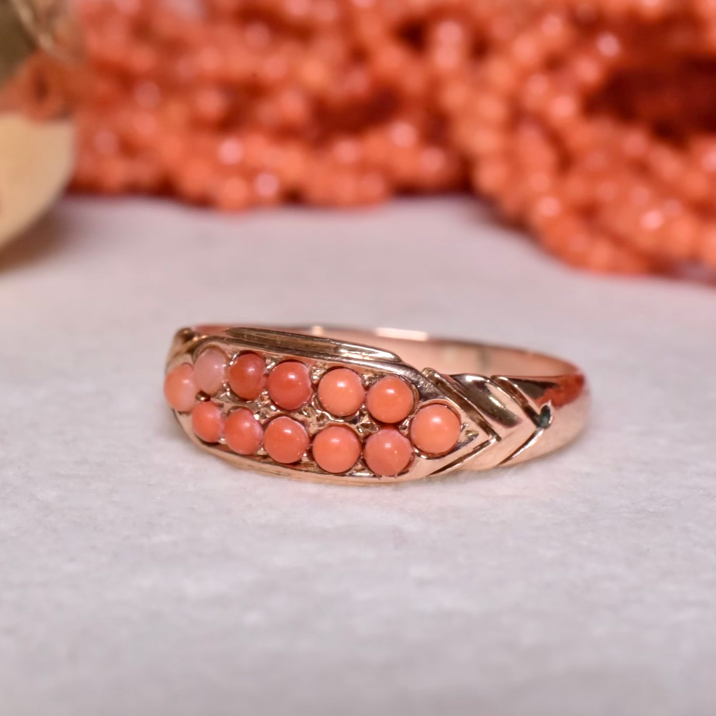 Early To Mid 20th Century 9ct Rose Gold And Coral Ring