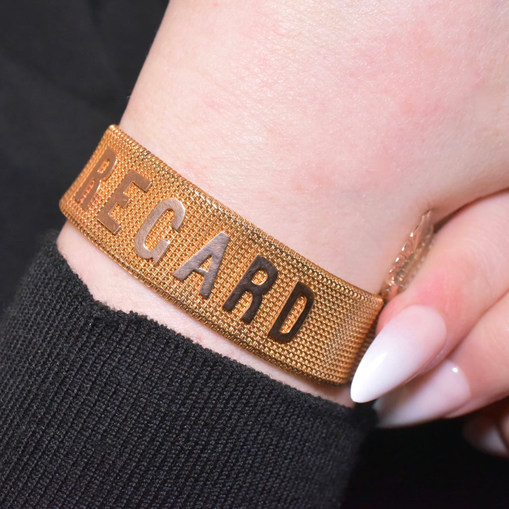 Superb Antique Victorian ‘REGARD’ 15ct Yellow (And Rose) Gold Buckle Bracelet Circa 1890’s