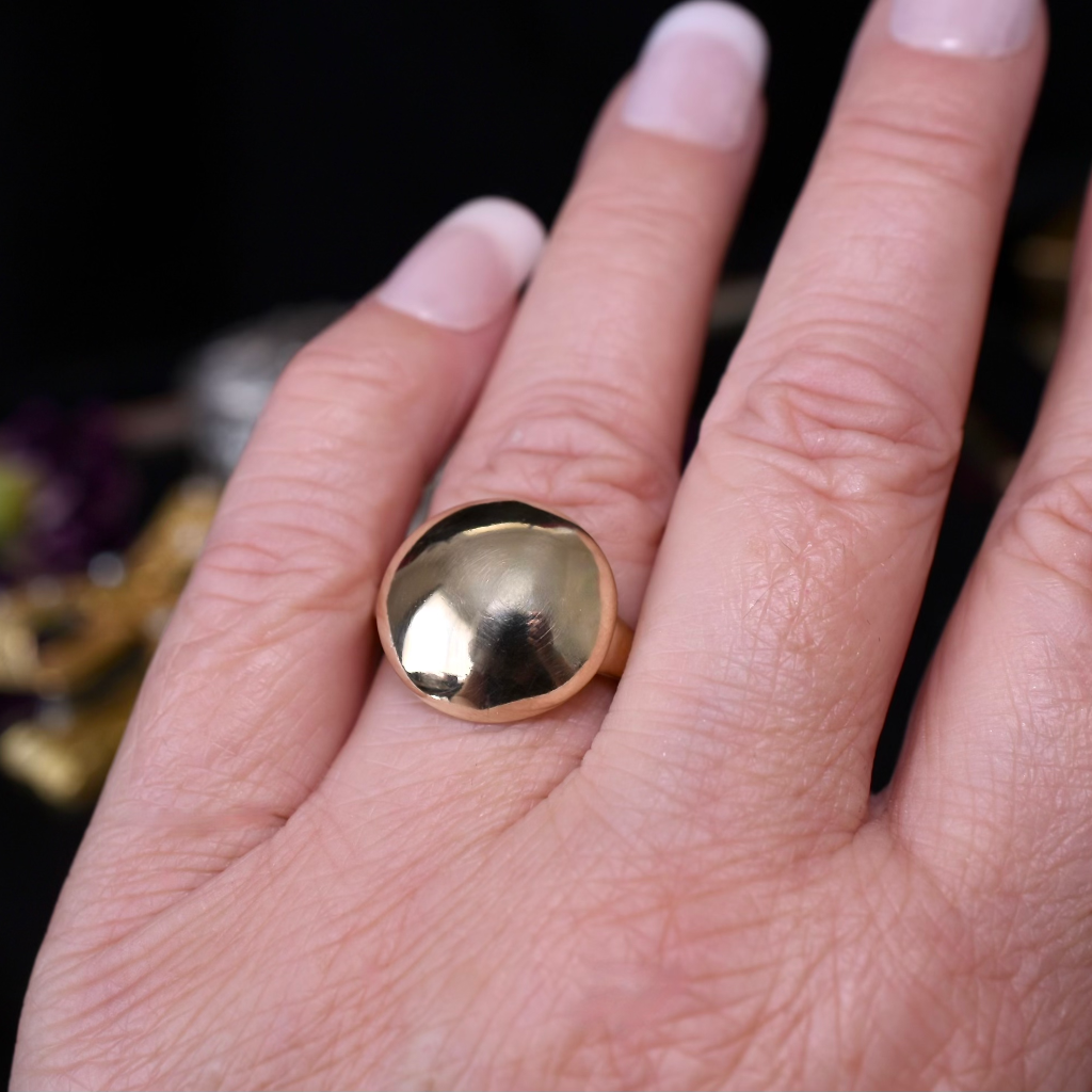 Contemporary 9ct Yellow Gold Ring By Jan Logan