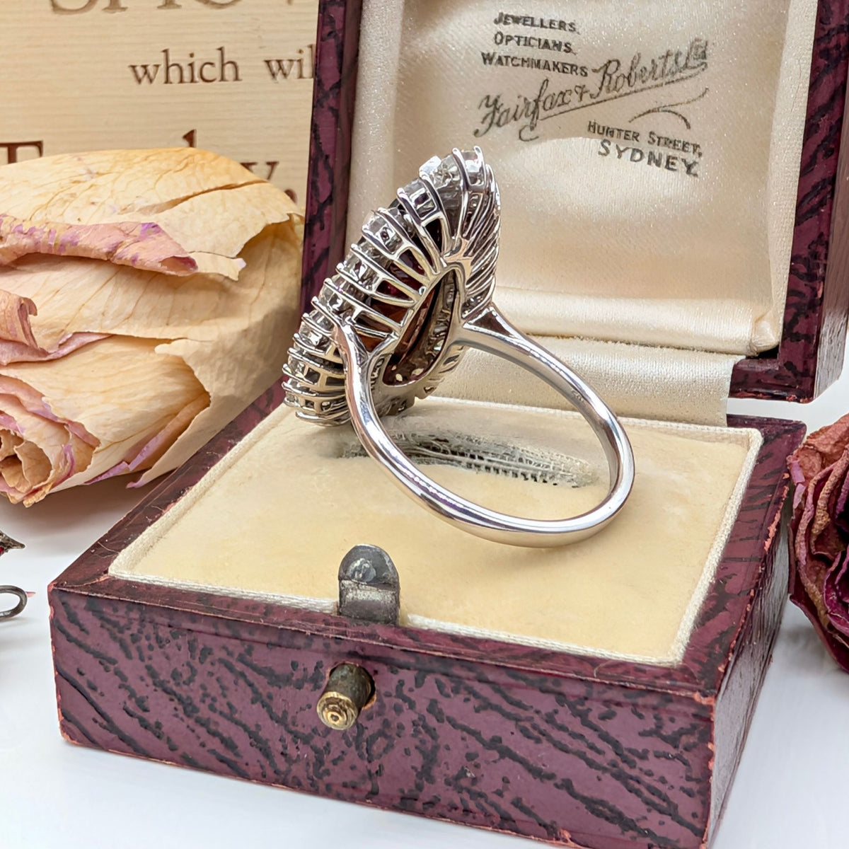 Spectacular 14ct White Gold 7.50ct Tourmaline & 1.80ct Diamond Halo Statement Ring Complete With An Independent Gemmological Valuation for $17,500 AUD
