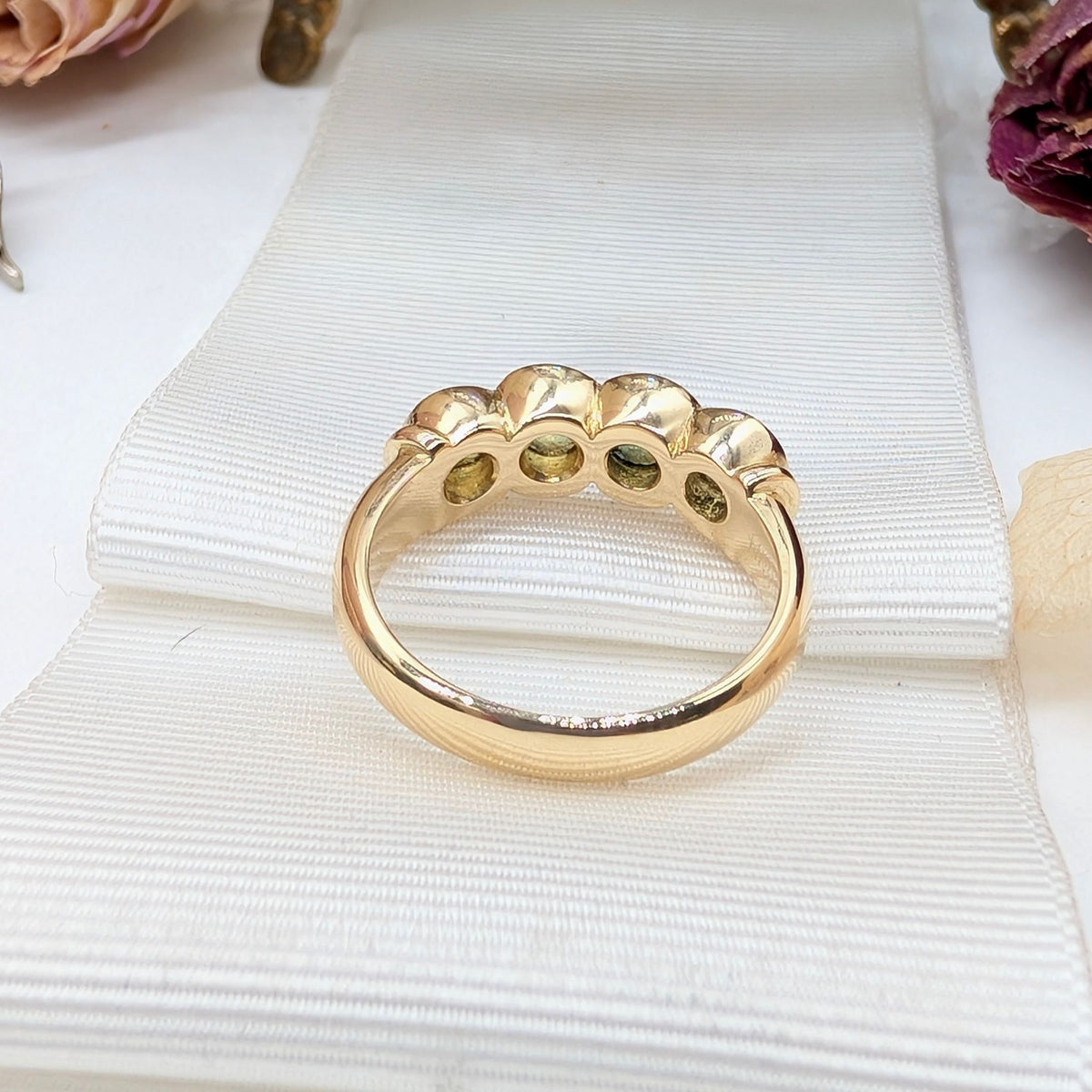 Stunning 18ct Yellow Gold Four Stone Australian Sapphire Bridge Ring Complete With An Independent Valuation for $7,900 AUD