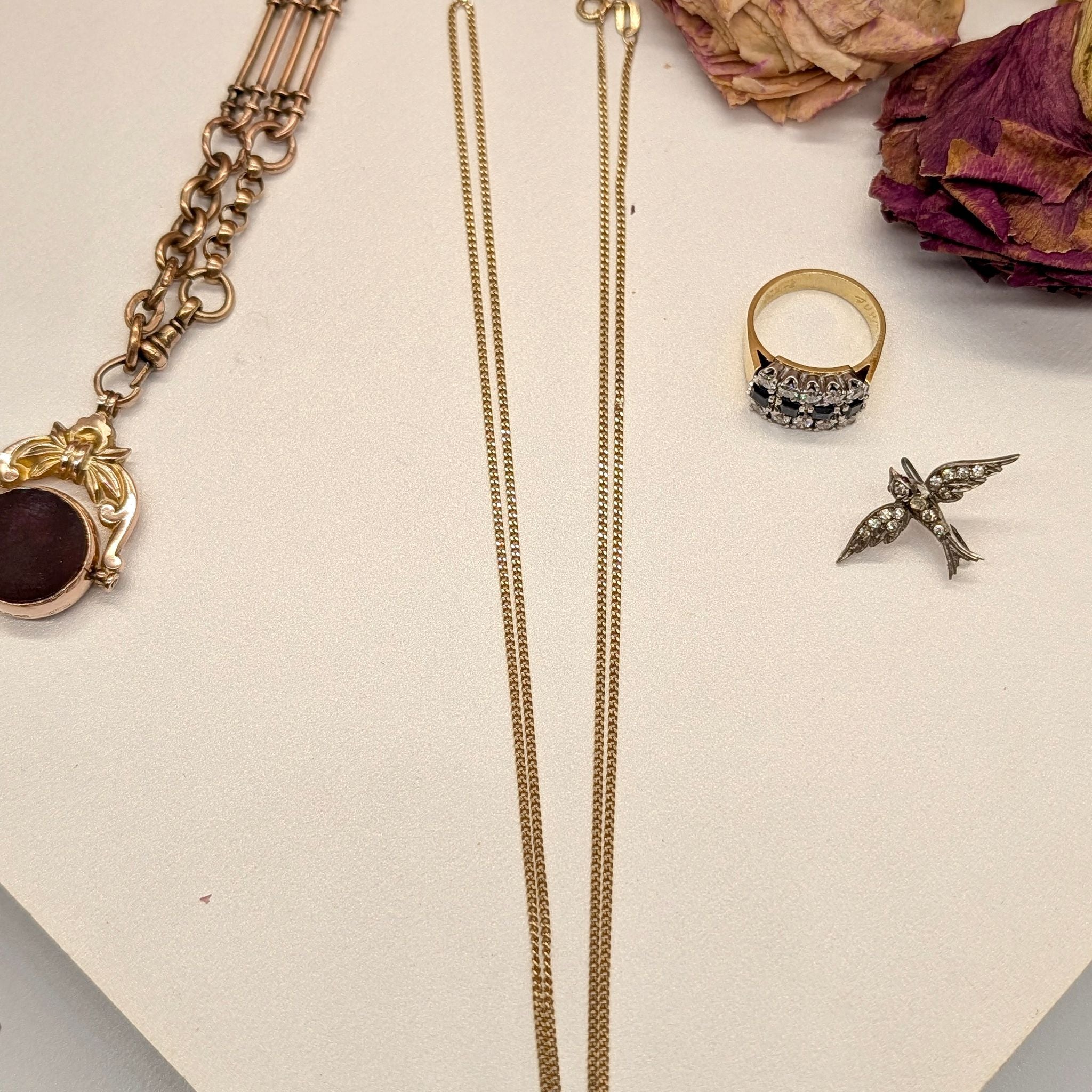 Modern 9ct Yellow Gold Flat Curblink Chain - 70cm