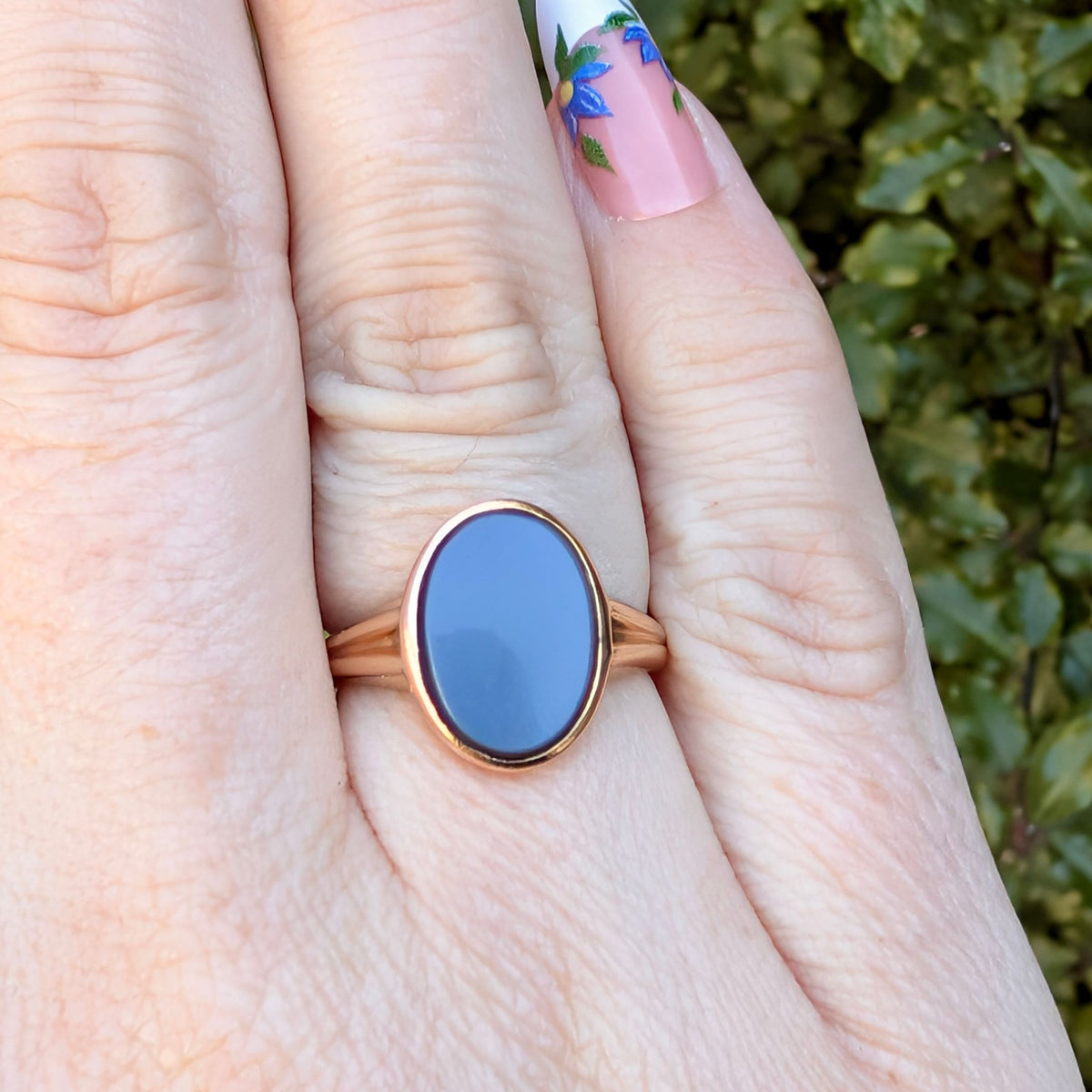 Lovely Antique Edwardian 15ct Yellow Gold Sardonyx Signet Ring Circa 1910-15