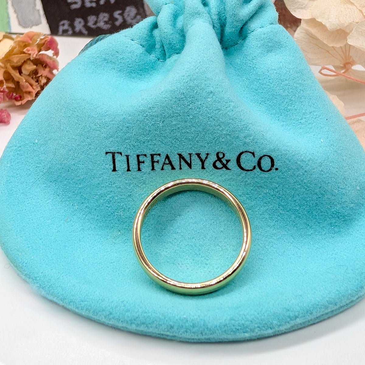 Vintage 18ct Yellow Gold ‘Tiffany & Co Forever Collection’ Band - 1999 With Original Pouch
