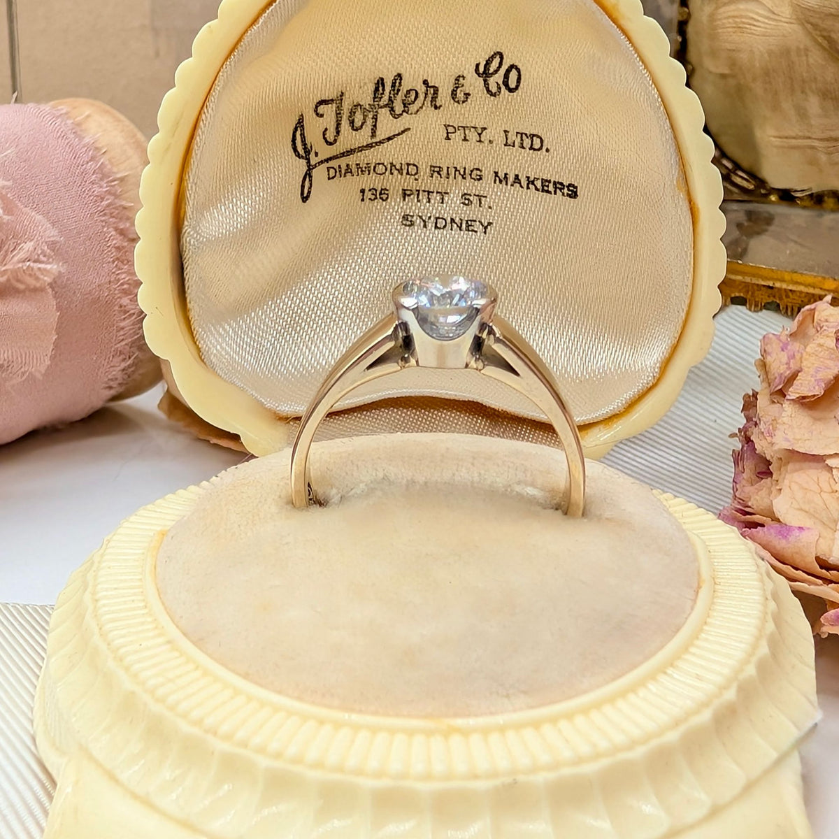 Contemporary 9ct Yellow Gold Solitaire 0.65ct ‘Colour G’ Diamond Ring Included With Purchase Retail Replacement Certificate $5070.00 AUD