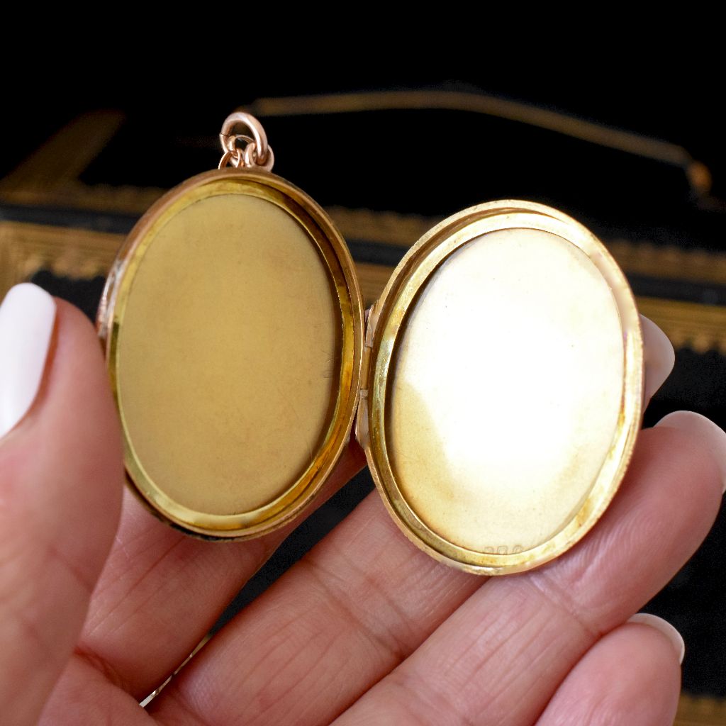 Antique Australian 9ct Rose Gold Locket By Willis and Sons Circa 1910