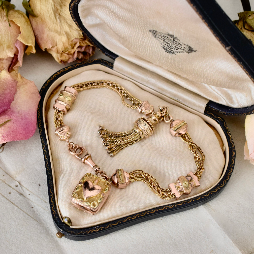 Victorian 9ct Yellow/Rose Gold And Gold Cased Albertina Circa 1880
