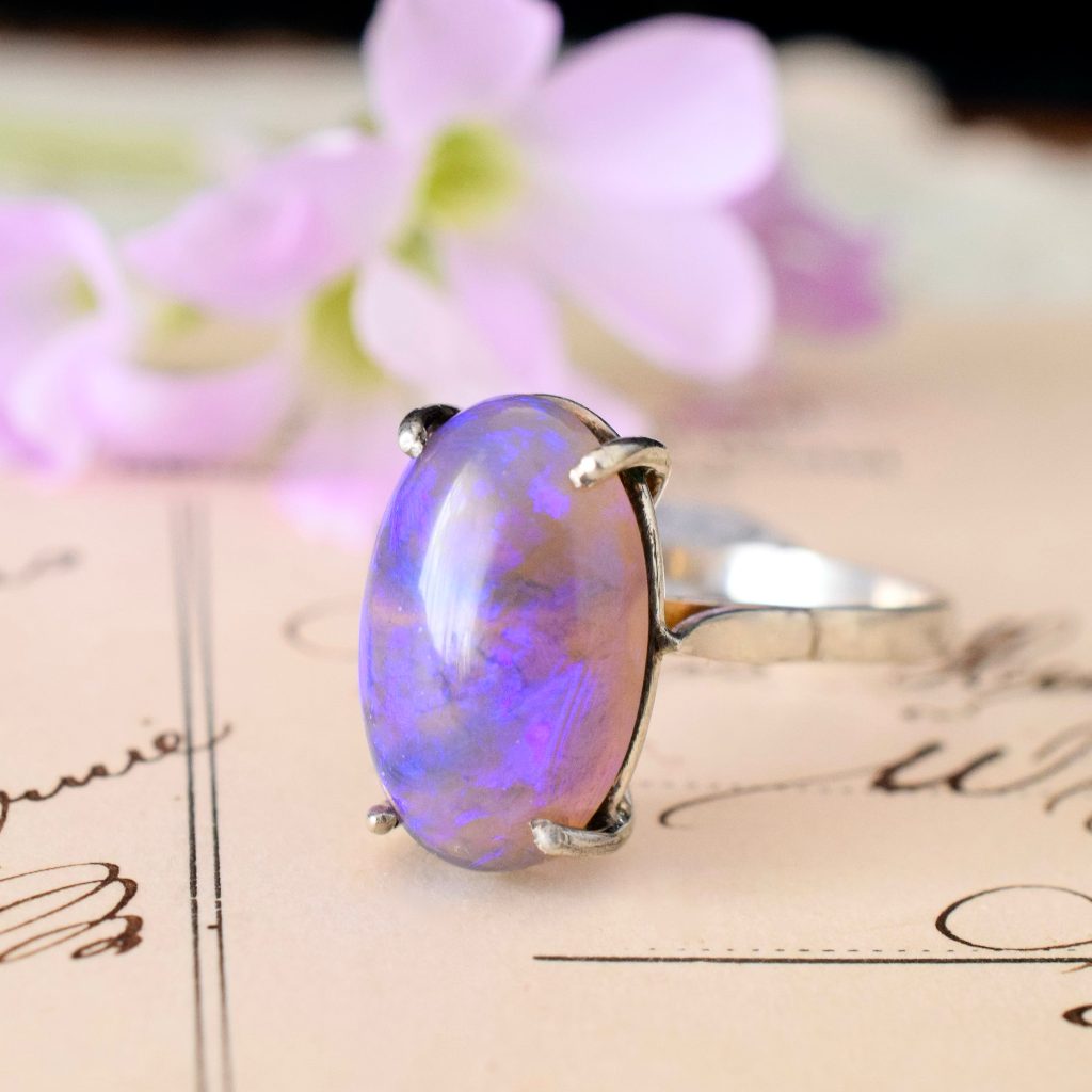 Quatrefoil Crystal Opal Ring with Extraordinary Floating Color | Gina  Pankowski