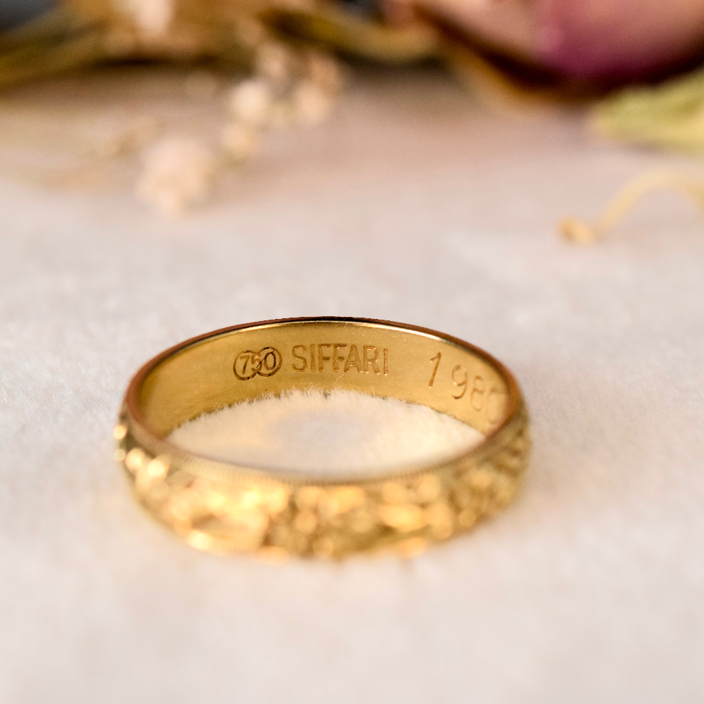 Vintage 18ct Yellow Gold ‘Cherry Blossom’ Ring Circa 1940-50’s