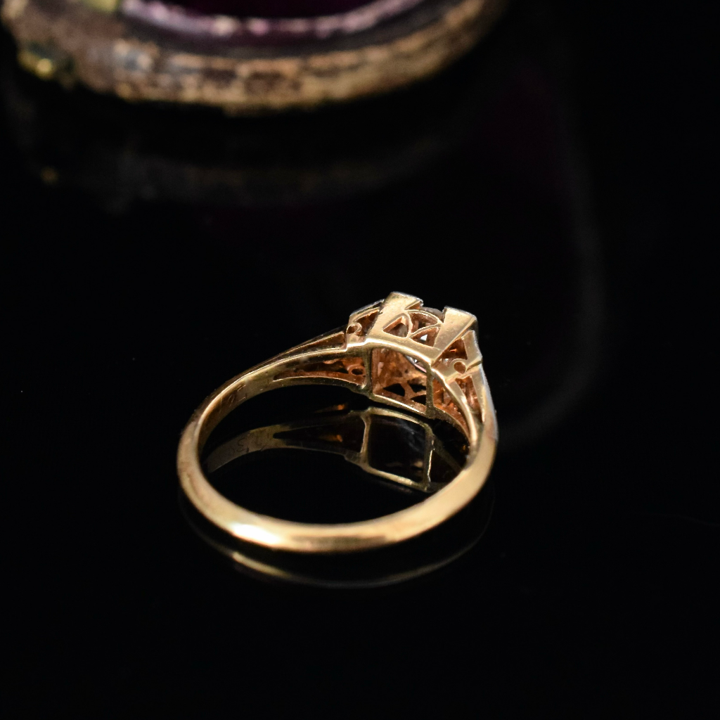 Antique Art Deco 18ct Gold And Platinum Solitaire Diamond Ring Circa 1935 (Independent Valuation (2018) Included In Purchase For $4,470 AUD