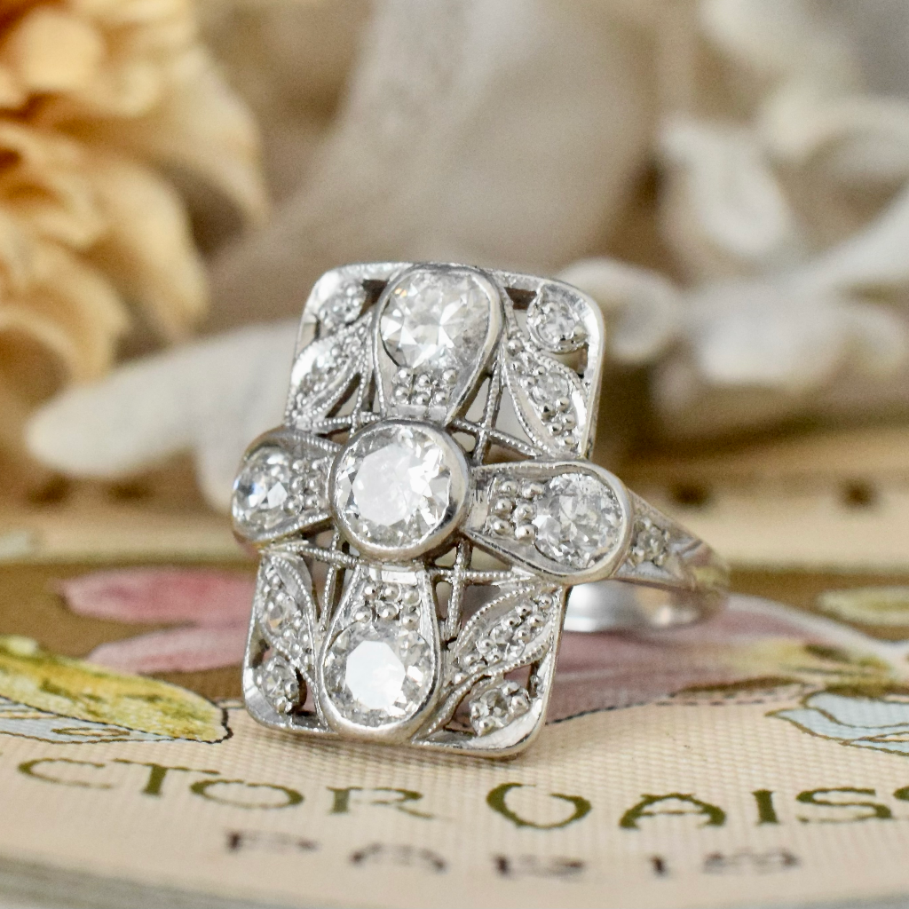 Antique Art Deco Platinum And Diamond Ring Circa 1930 Independent Valuation Included In Purchase For $5,000 AUD