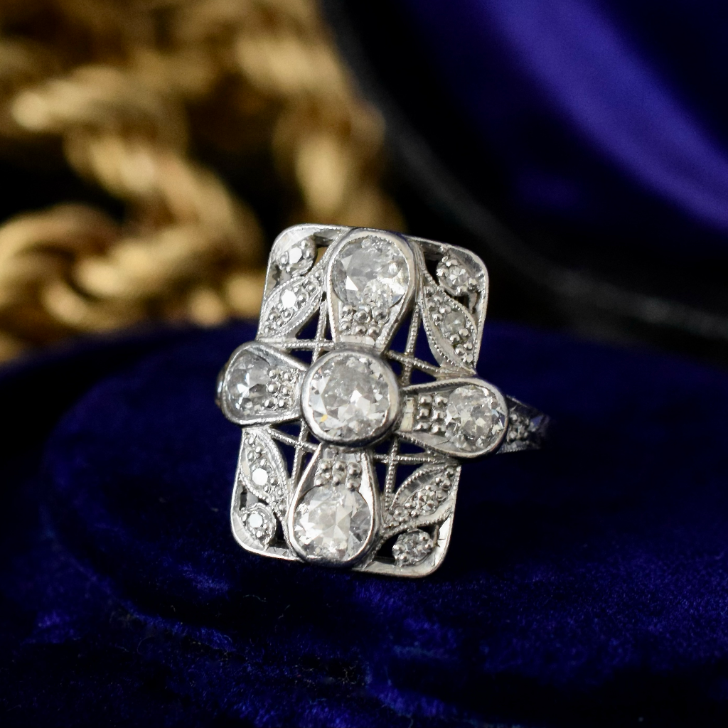 Antique Art Deco Platinum And Diamond Ring Circa 1930 Independent Valuation Included In Purchase For $5,000 AUD