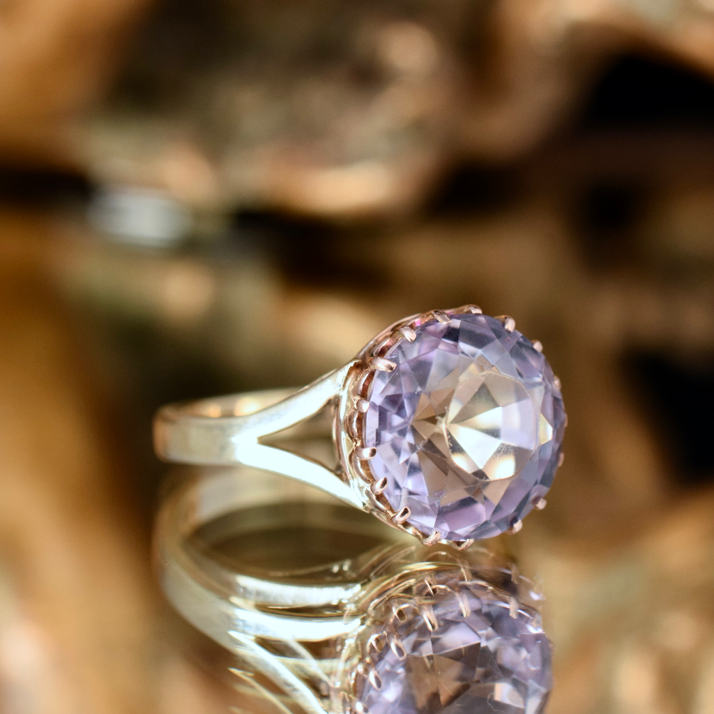 Antique/Vintage 9ct Rose Gold ‘Rose de France’ Amethyst Ring