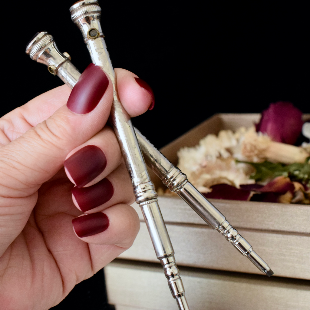 Antique Propelling Pencil ‘Forget Me Not’ With ‘Stanhope’ Circa 1910