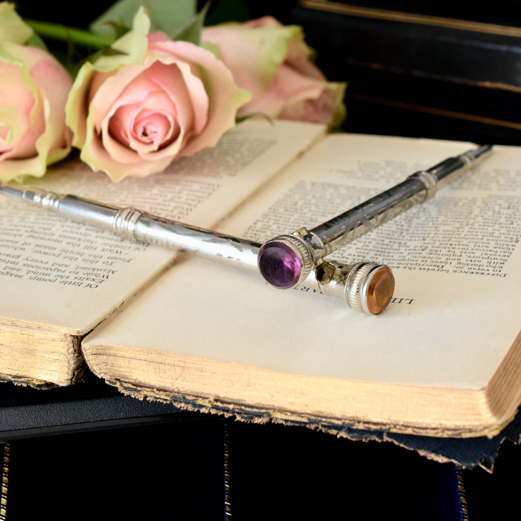 Antique Propelling Pencil ‘Forget Me Not’ With ‘Stanhope’ Circa 1910