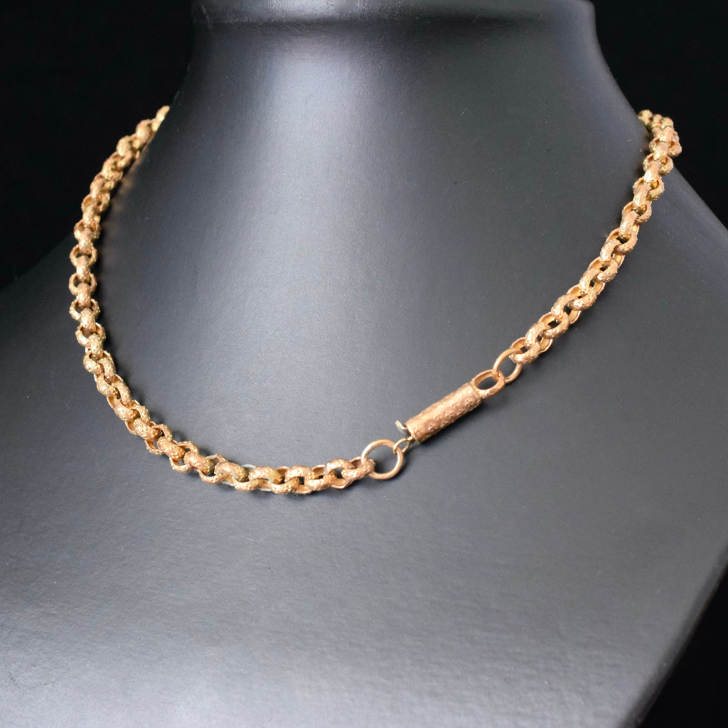 Georgian / Early Victorian Gold Gilt Pinchbeck Chain Circa 1830
