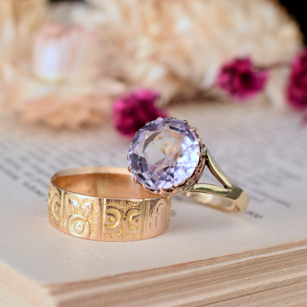 Antique/Vintage 9ct Rose Gold ‘Rose de France’ Amethyst Ring