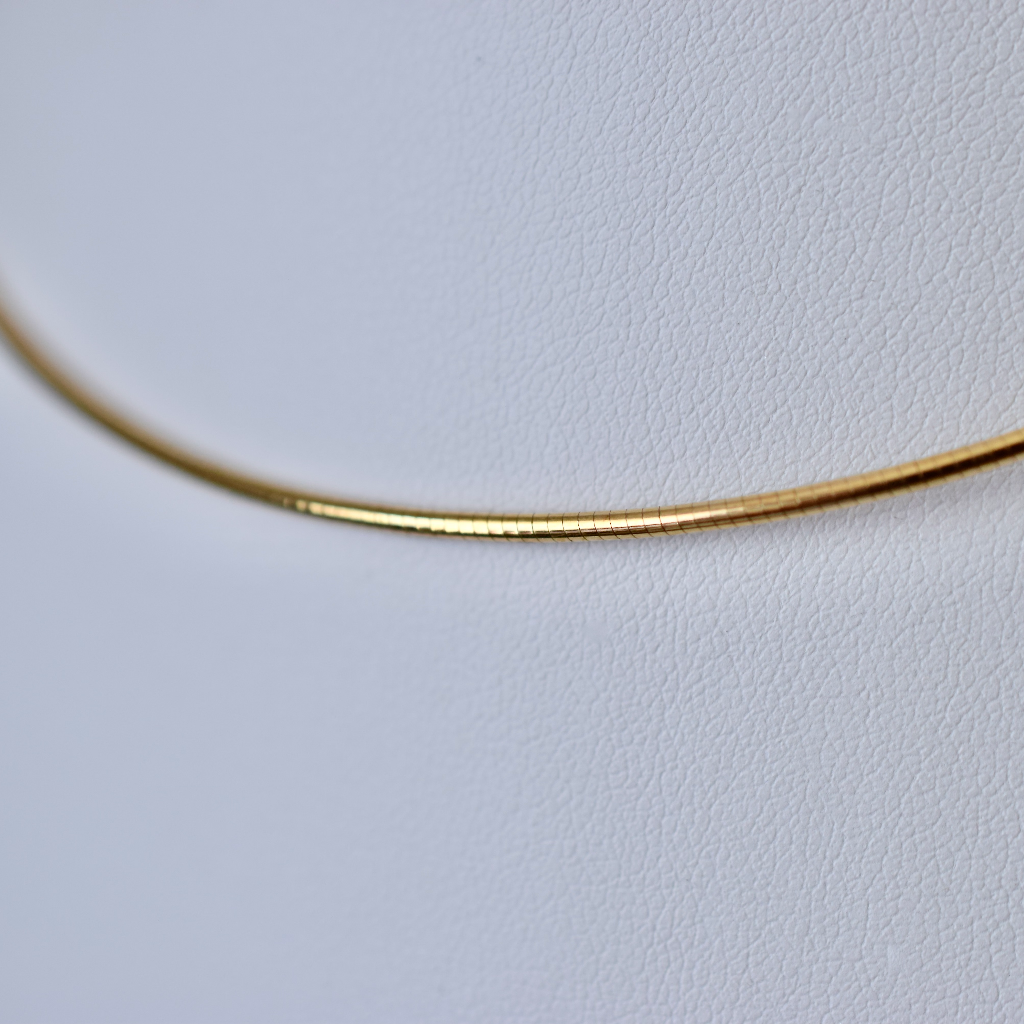 Omega Chain Pattern Modern 18ct Yellow Gold Woven Omega Chain Necklace - Graisons Fine ...