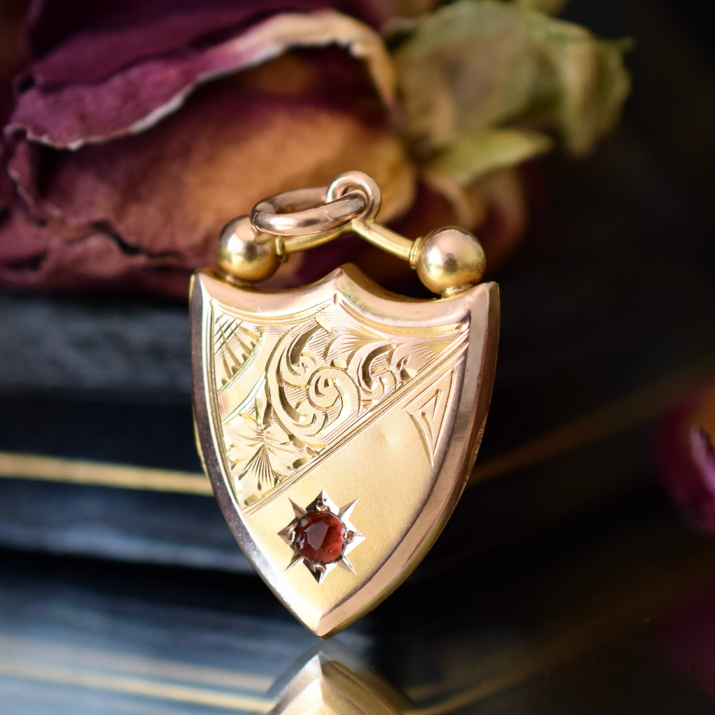 Australian Locket Antique Australian 9ct Rose Gold Shield Shape Locket By Aronson & Co.