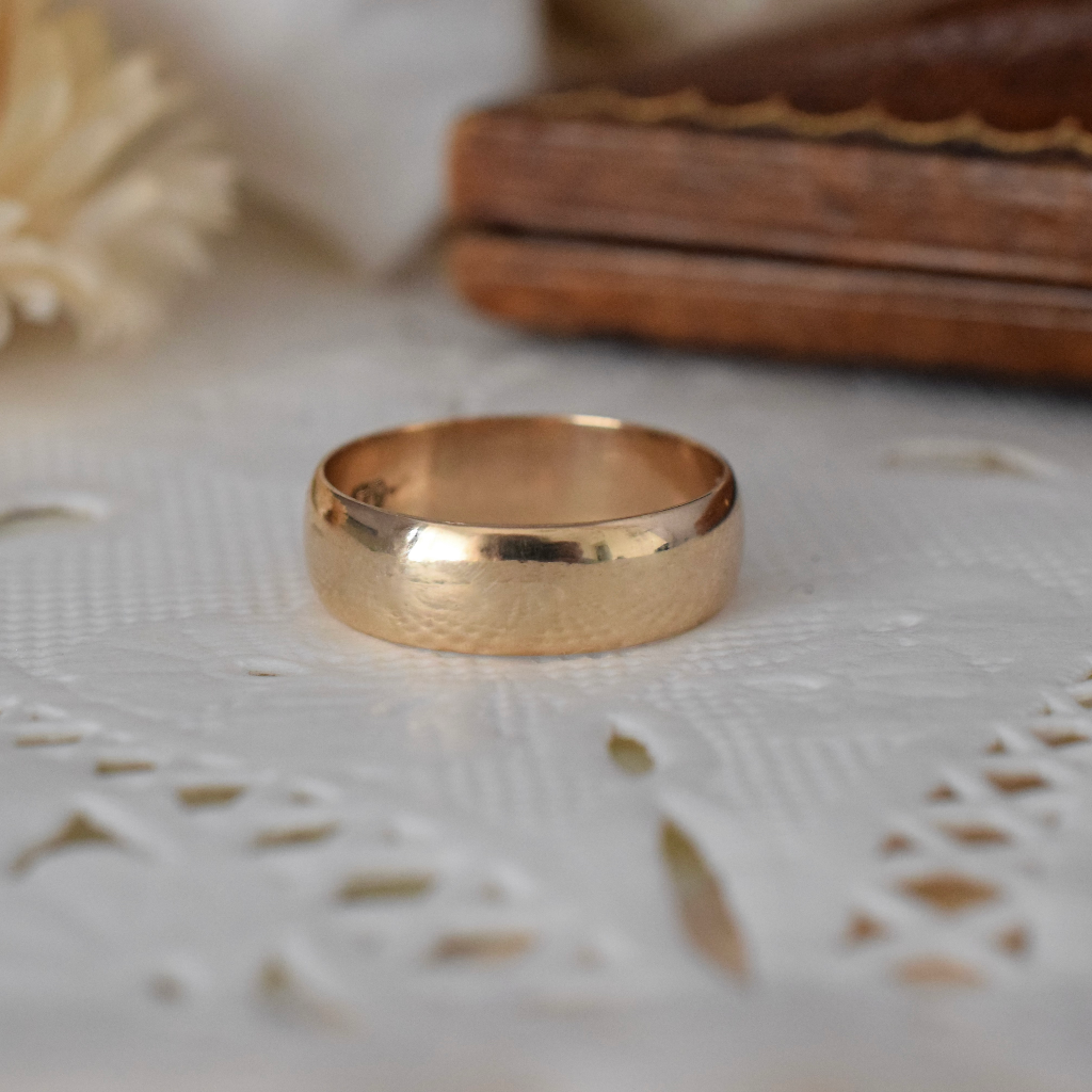 Vintage 9ct Yellow Gold Wedding Ring