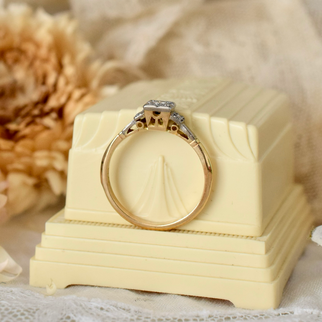 Vintage 18ct Yellow Gold Diamond Solitaire Ring Circa 1940’s