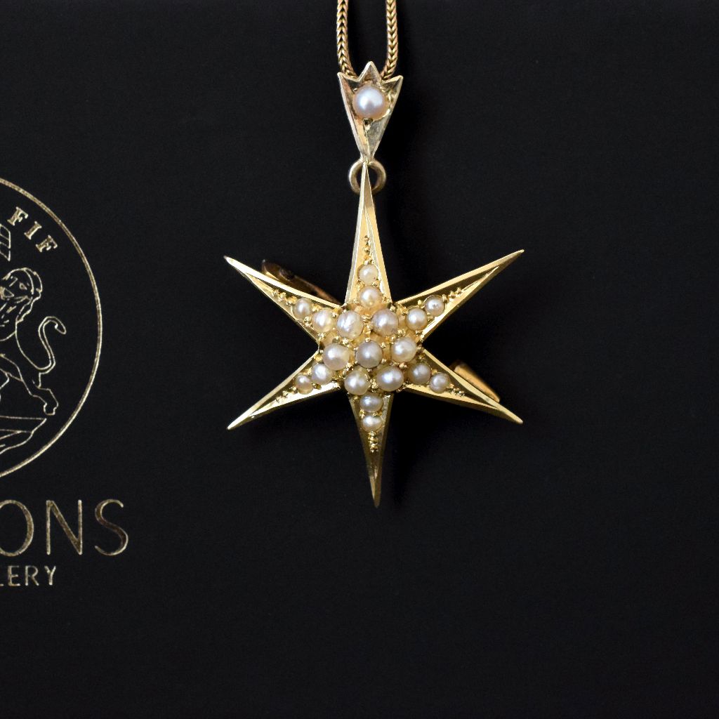 Antique Australian 15ct Yellow Gold ‘Starburst’ By Willis And Sons Circa 1915