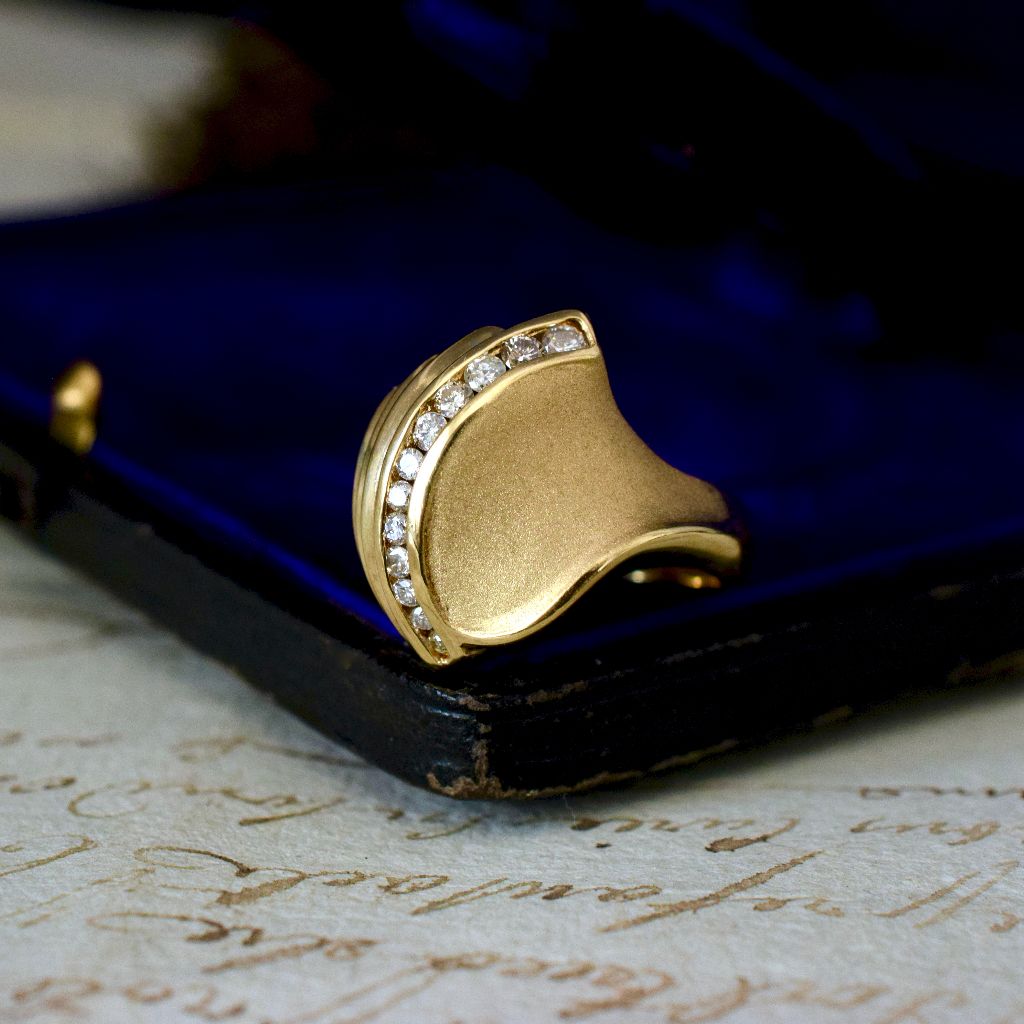 Vintage 18ct Yellow Gold ‘Retro’ Style Diamond Ring