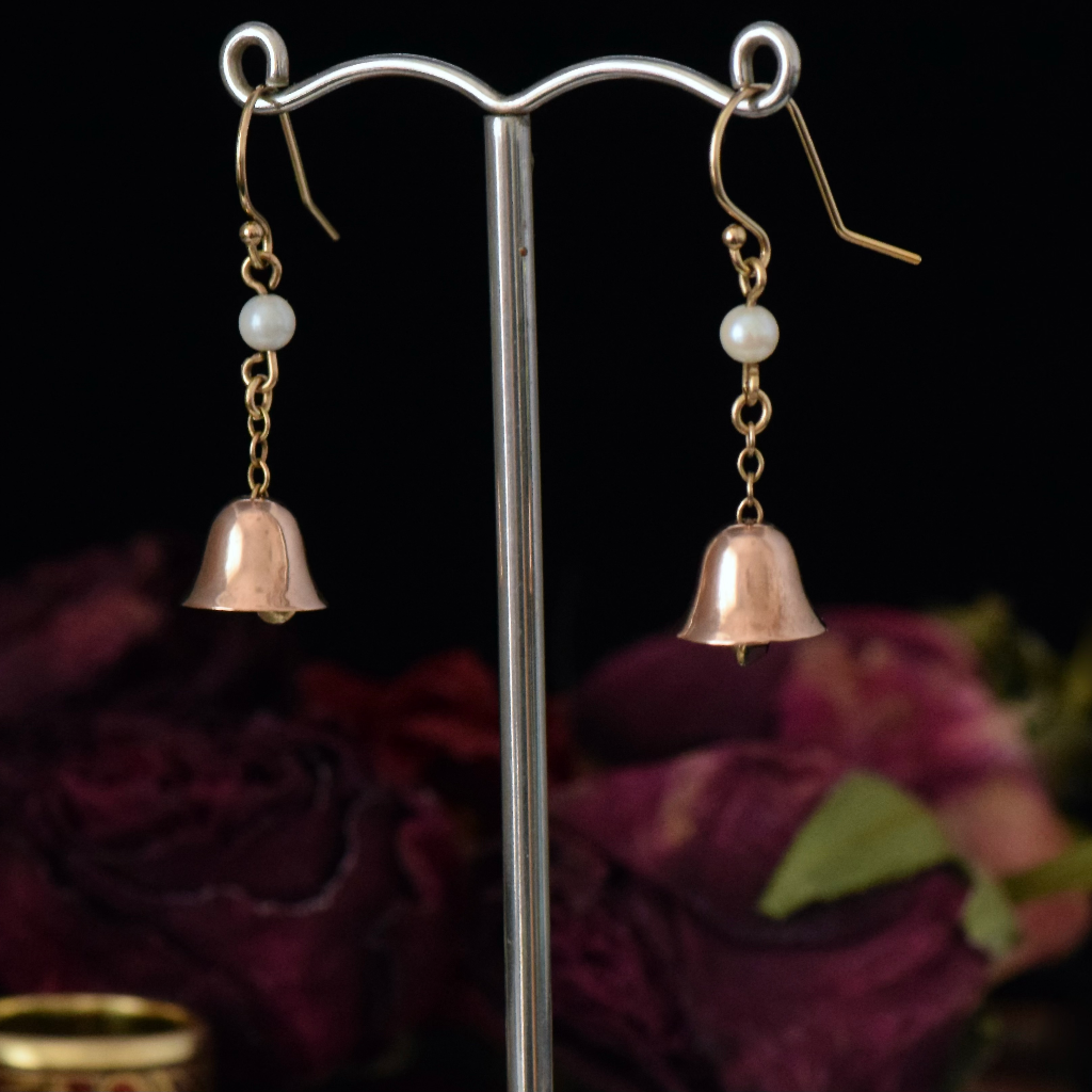 Vintage 1960’s 9ct Rose Gold ‘Bell’ Earrings