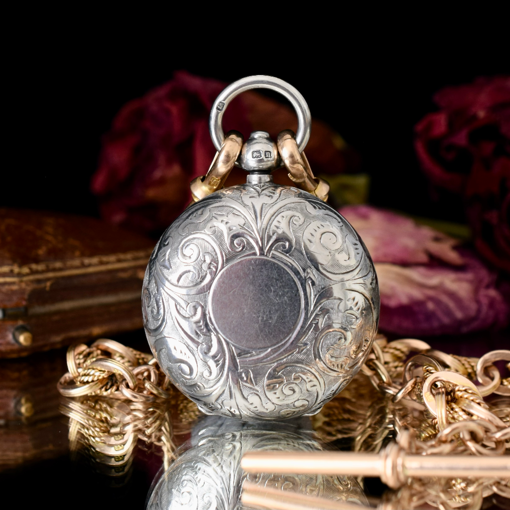Antique Sterling Silver Sovereign Case - Dennison Watch Case Co. Ltd - Birmingham 1912