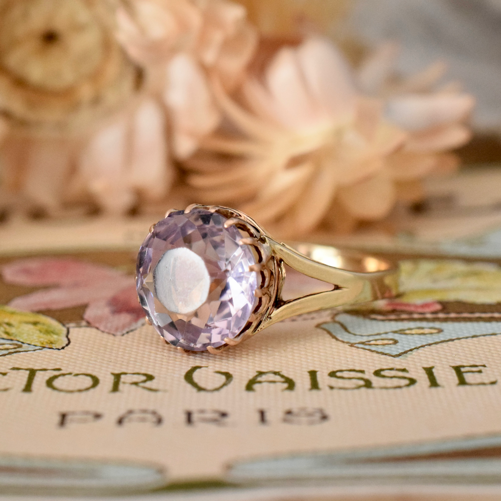 Antique/Vintage 9ct Rose Gold ‘Rose de France’ Amethyst Ring